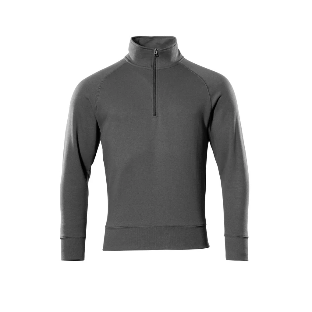 MASCOT® | Sweatshirt mit kurzem Reißverschluss CROSSOVER | 2XL | Dunkelanthrazit