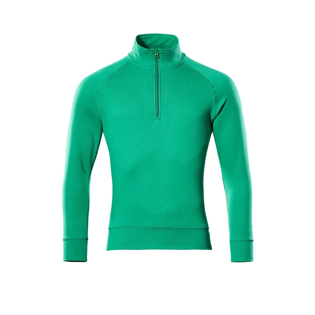 MASCOT® | Sweatshirt mit kurzem Reißverschluss CROSSOVER | 2XL | Grasgrün