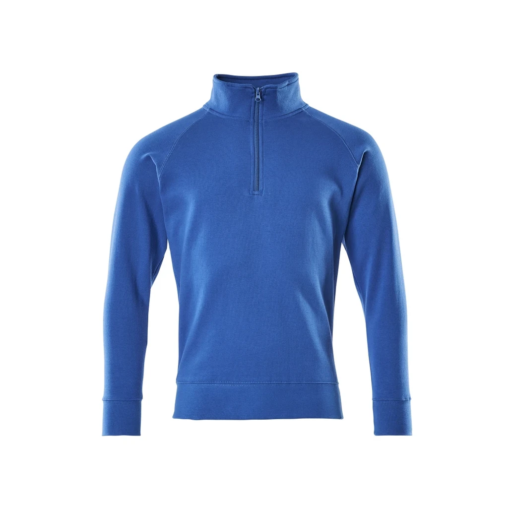 MASCOT® | Sweatshirt mit kurzem Reißverschluss CROSSOVER | 2XL | Azurblau