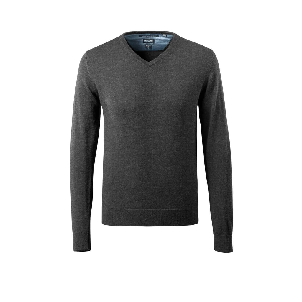 MASCOT® | Strickpullover FRONTLINE | S | Dunkelanthrazit/Hellgrau-meliert