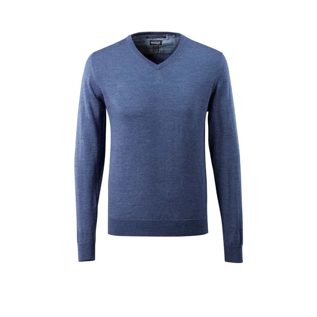 MASCOT® | Strickpullover FRONTLINE | 4XL | Blau-meliert