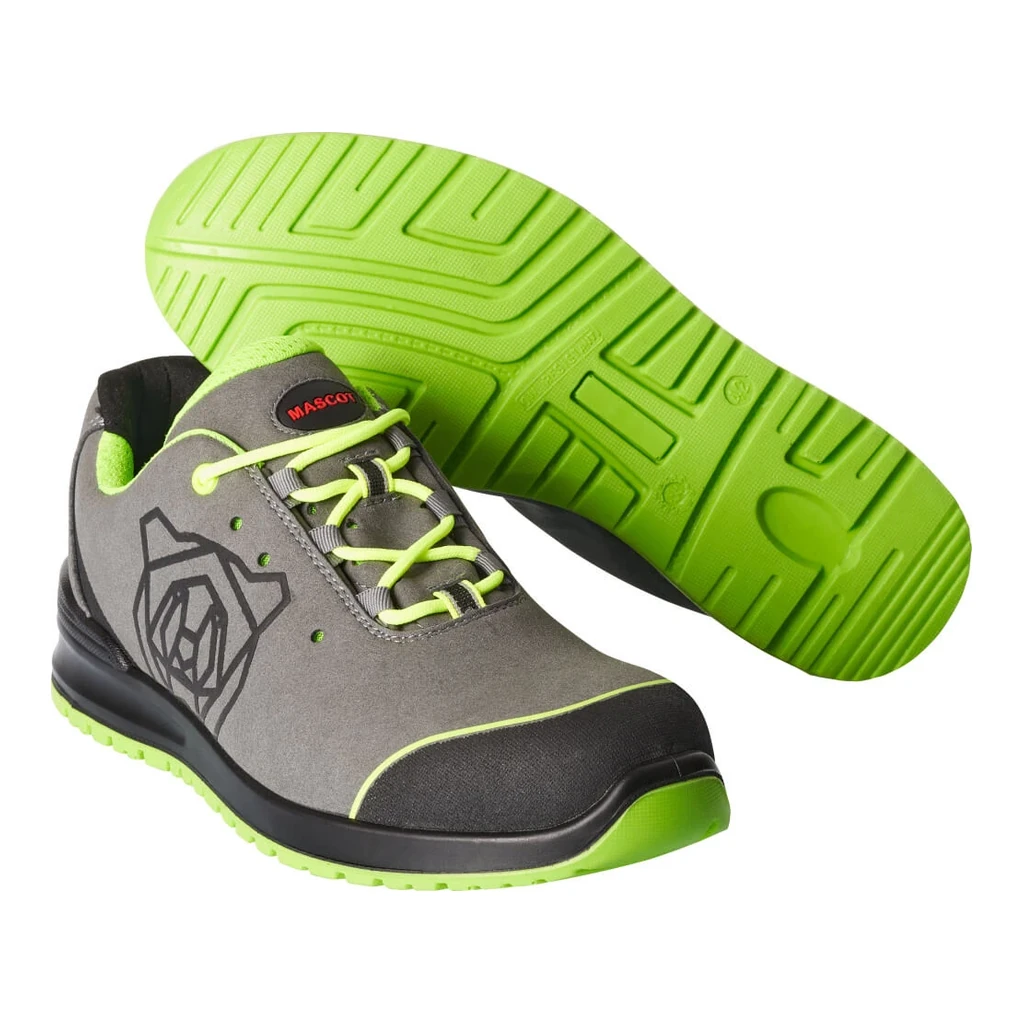 MASCOT® | Sicherheitsschuhe FOOTWEAR CLASSIC | 35 | Grau/Limonengrün