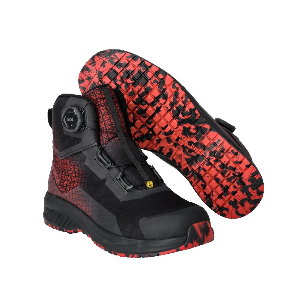 MASCOT® | Sicherheitsstiefel FOOTWEAR ACCELERATE | 1040 | Schwarz/Verkehrsrot