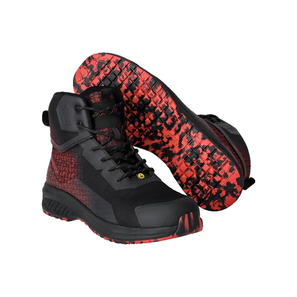 MASCOT® | Sicherheitsstiefel FOOTWEAR ACCELERATE | 0836 | Schwarz/Verkehrsrot