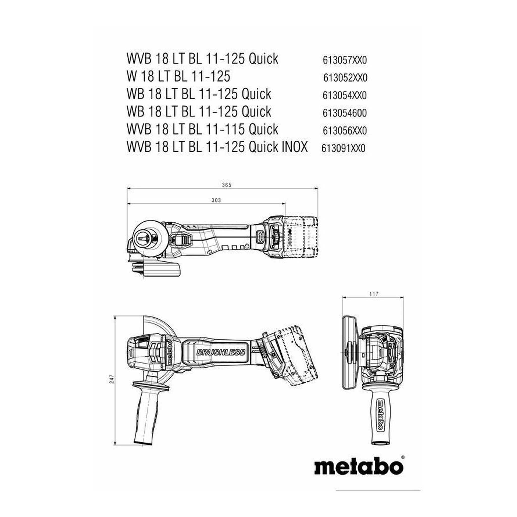 METABO | Akku-Winkelschleifer | 18 V | 125 mm 10000 min-¹ – Bild 2