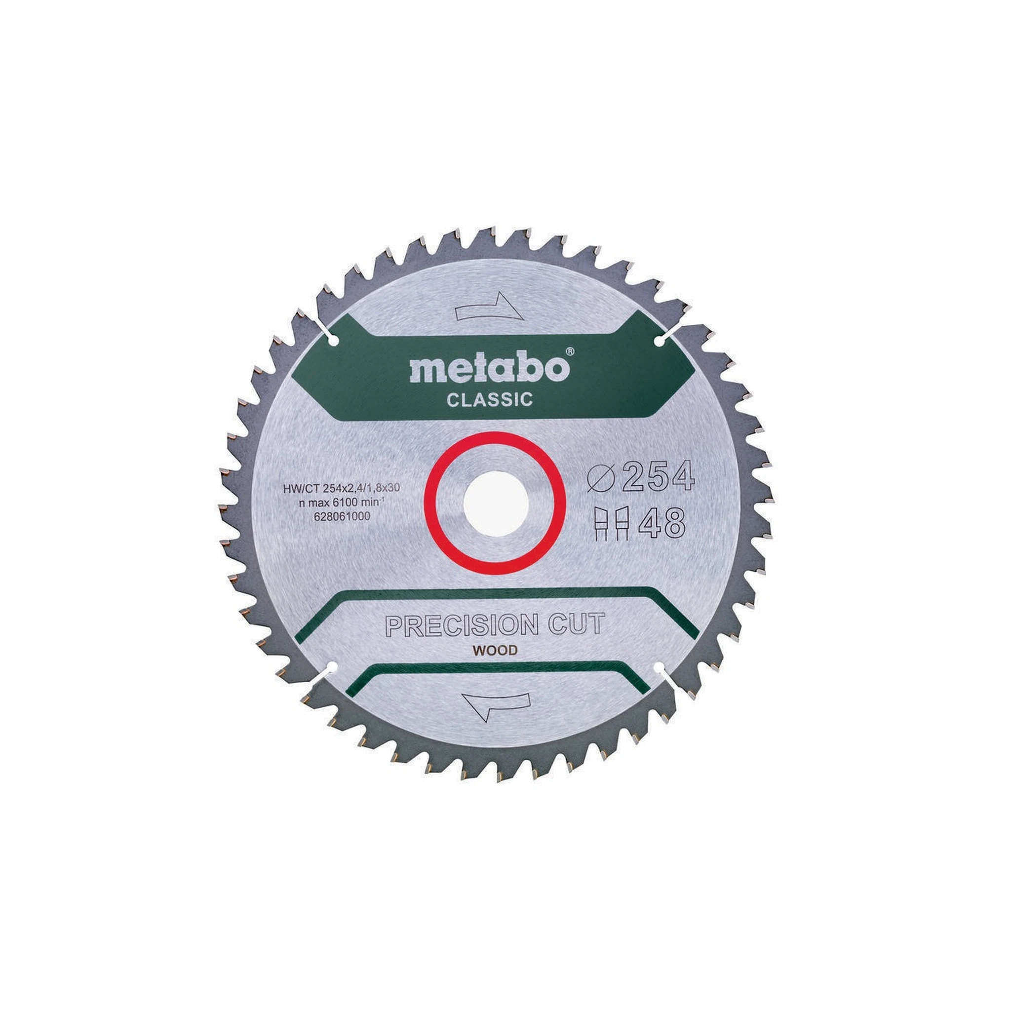 METABO | Kreissägeblatt | Außen-Ø 254 mm Zähnezahl 48 | Bohrung 30 mm Schnittbreite 2,4 mm