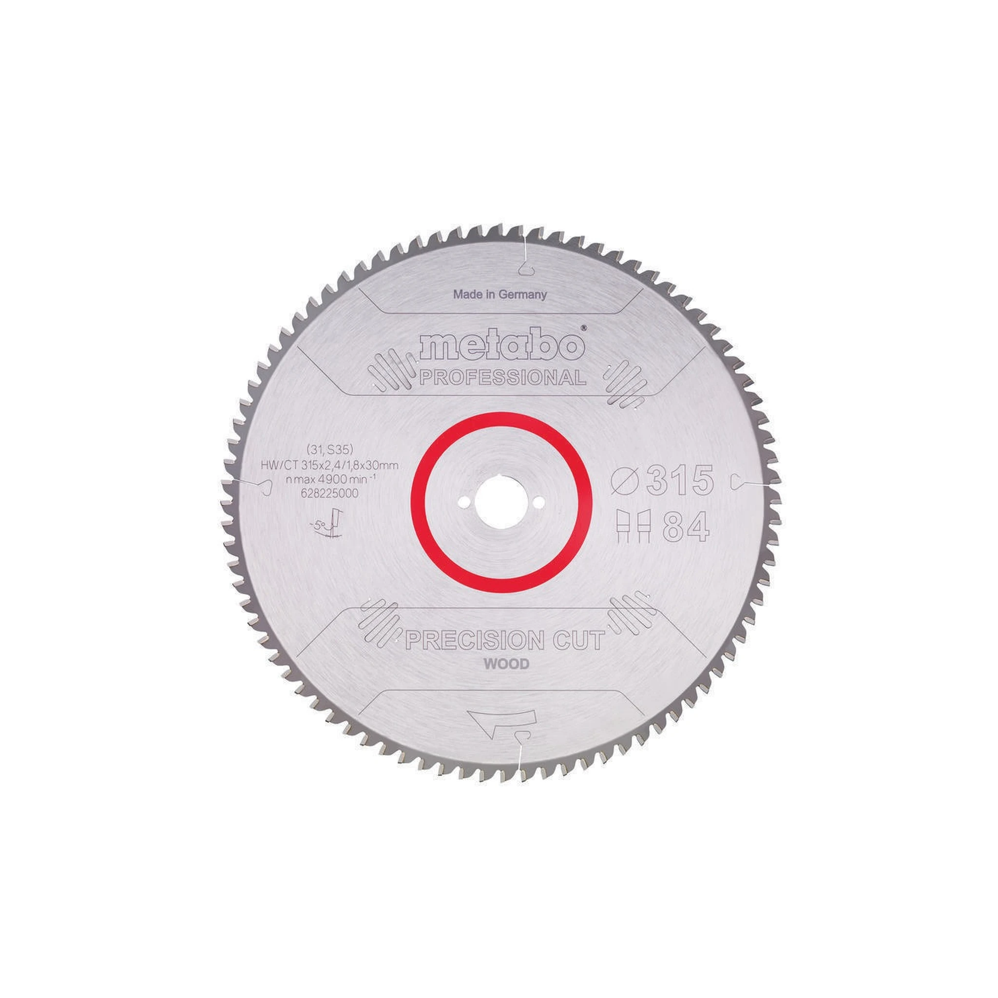 METABO | Kreissägeblatt | D315xSchnitt-B.2,4xBohrung30mm 84Zähne | Wechselzahn