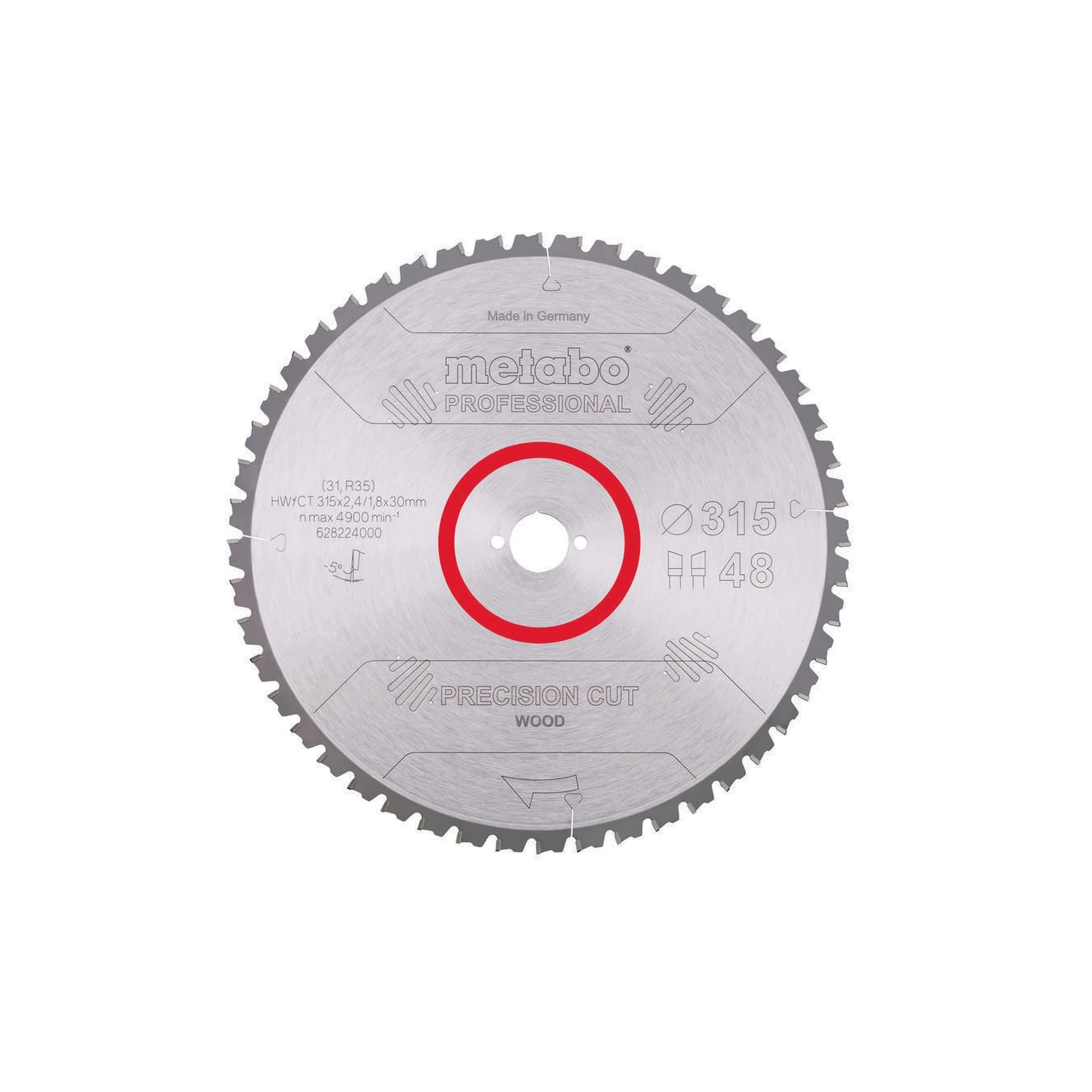 METABO | Kreissägeblatt | D315xSchnitt-B.2,4xBohrung30mm 48Zähne | Wechselzahn