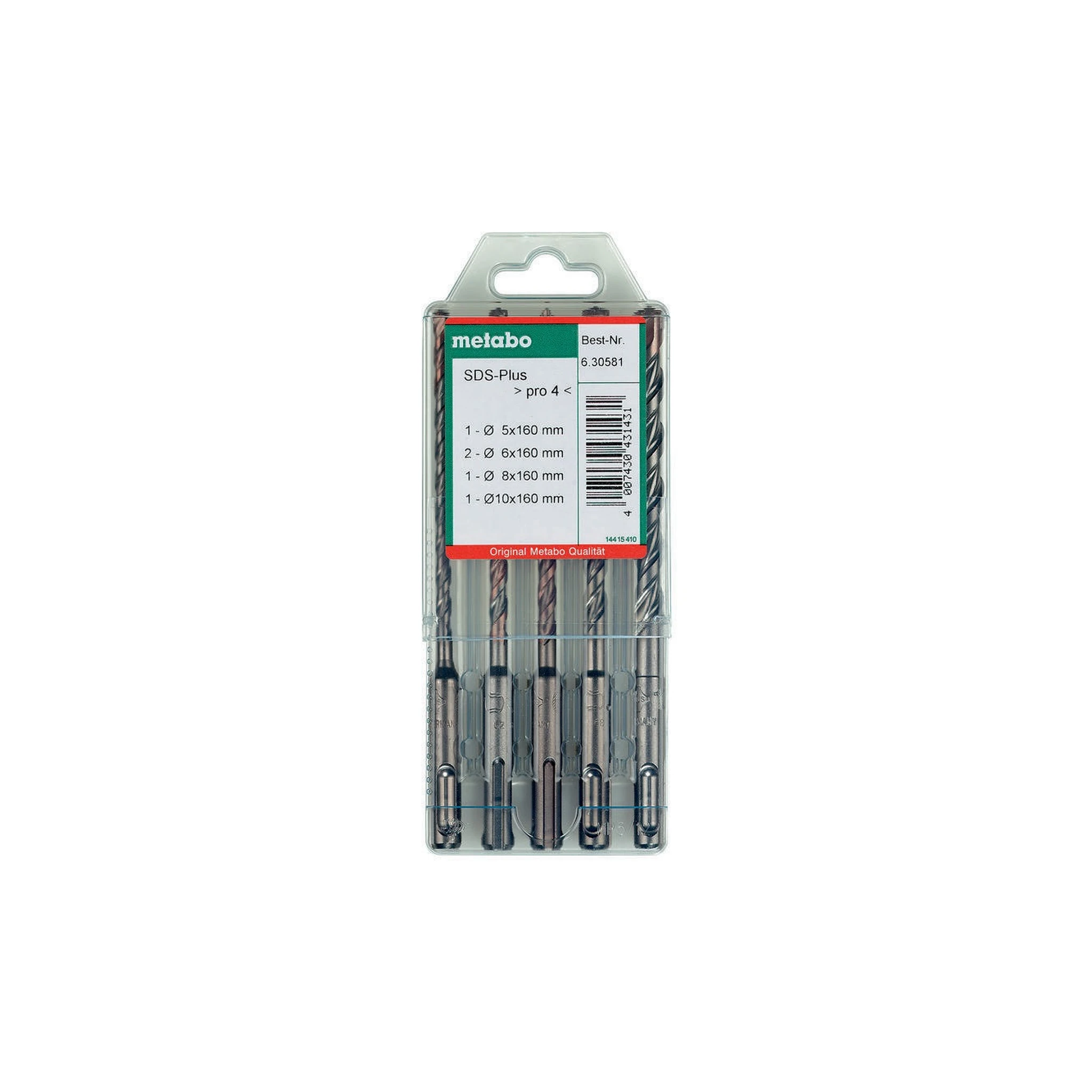 METABO | Hammerbohrer-Satz | 5-teilig SDS-Plus | Kunststoffkassette