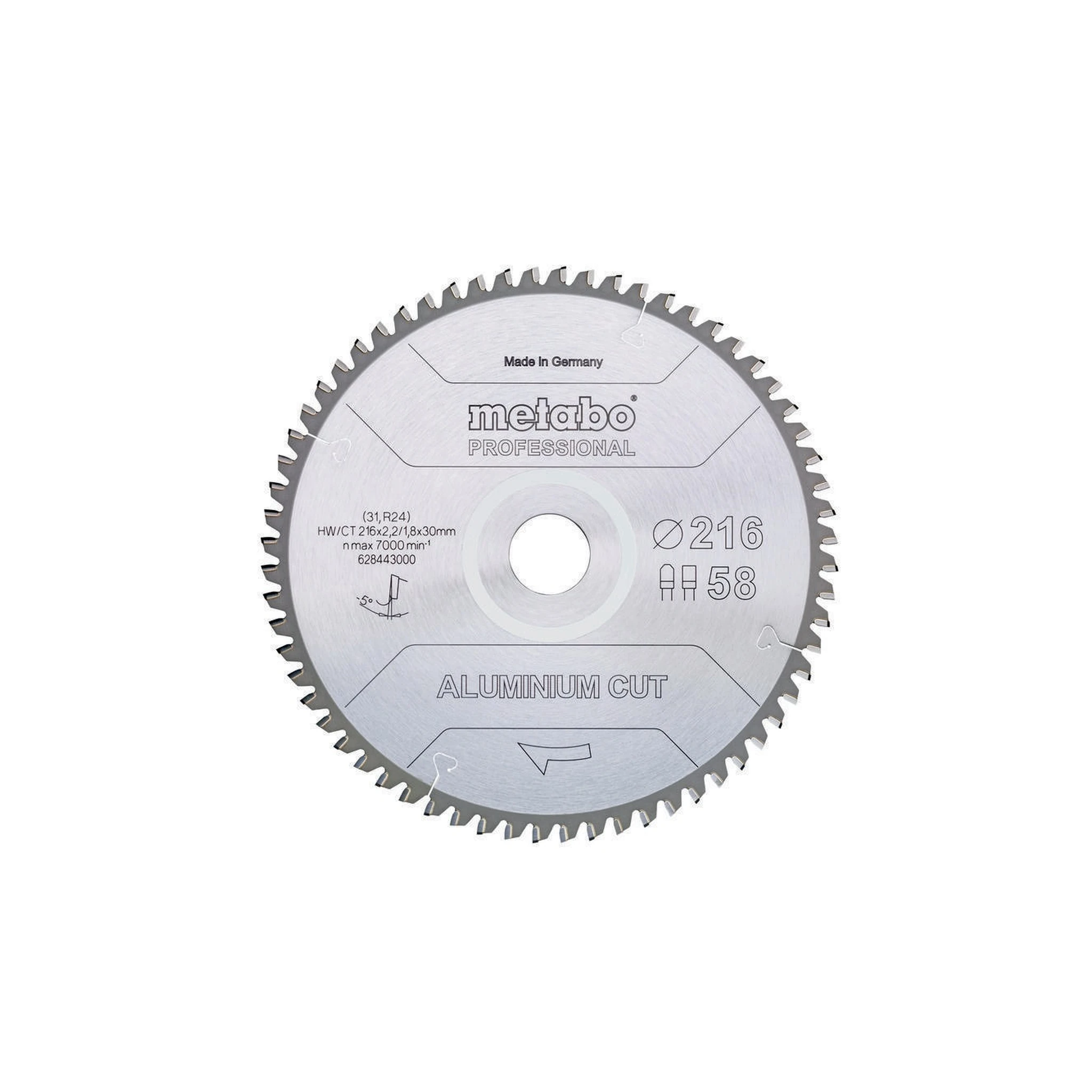 METABO | Kreissägeblatt | D216x2,2/1,8xBohrung30mm Zähnezahl 58 | FZ/TZ