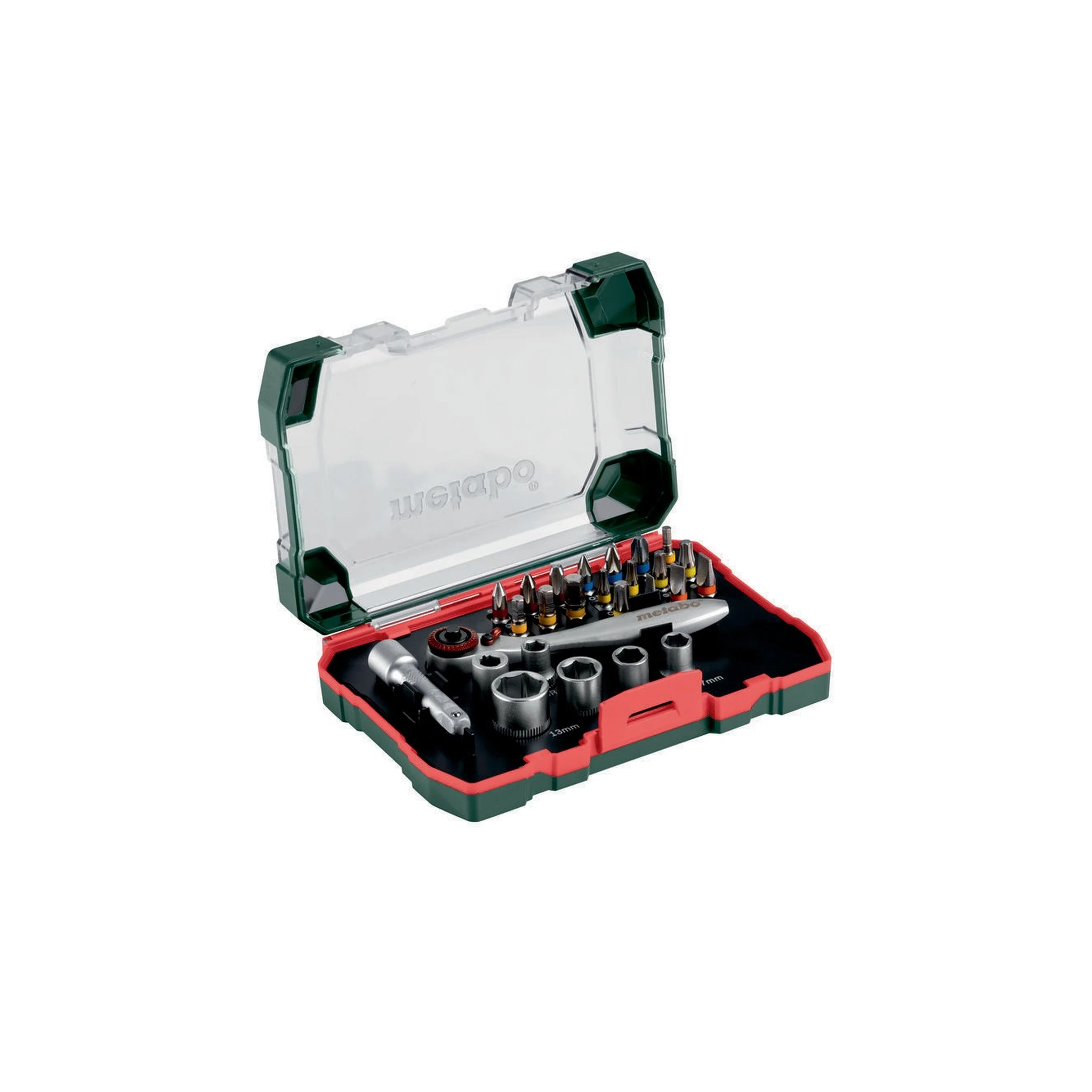 METABO | Bitsortiment | 26tlg. Bit-L.25mm Steckschlüssel1/4Zoll | S2-Stahl Farbcodierung