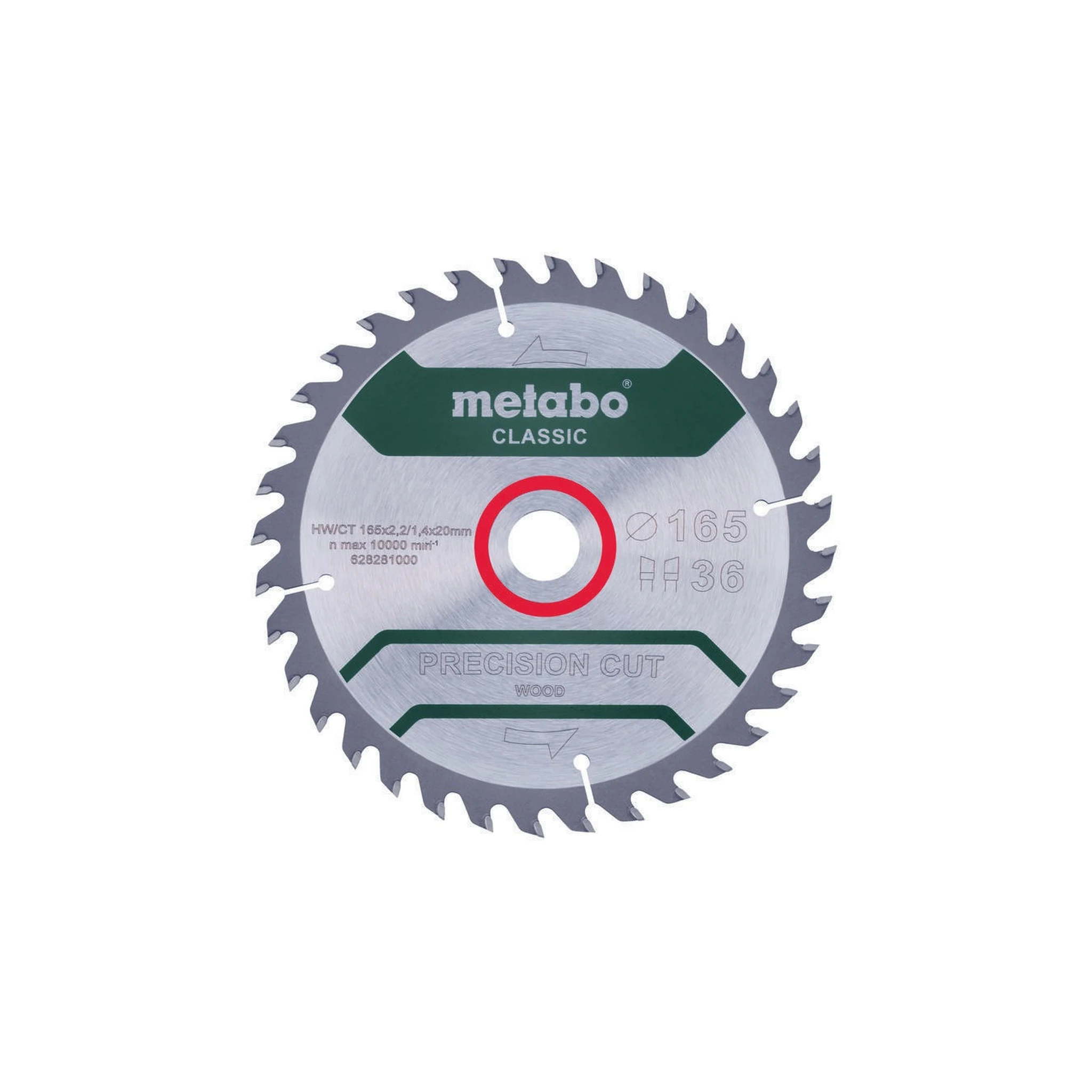 METABO | Kreissägeblatt | D165x2,2/1,4xBohrung20mm Zähnezahl 36 | WZ