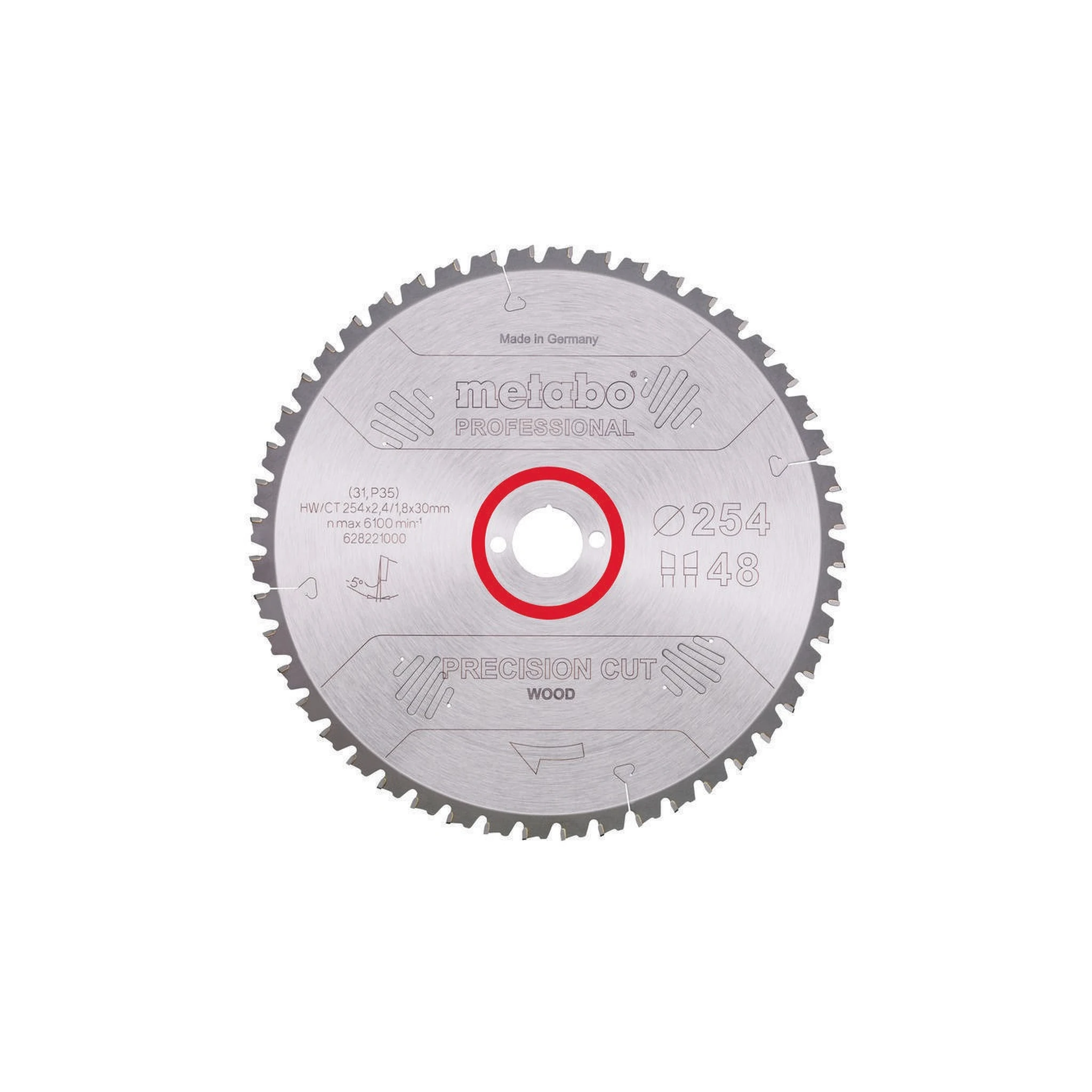 METABO | Kreissägeblatt | D254xSchnitt-B.2,4xBohrung30mm 48Zähne | Wechselzahn