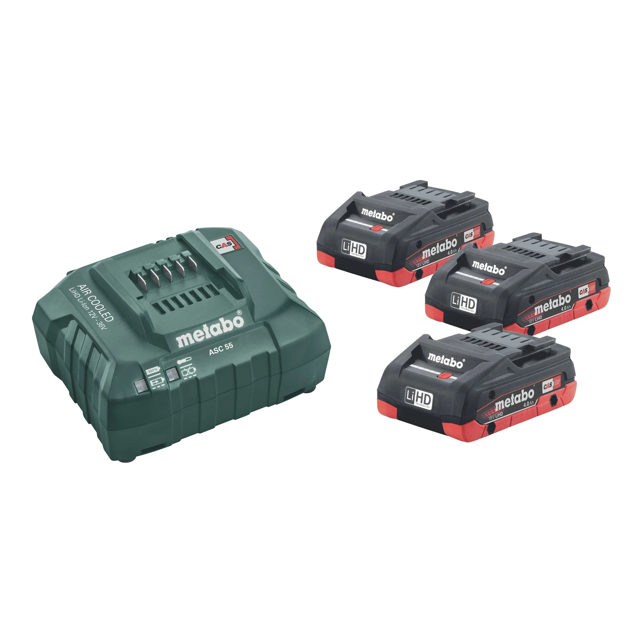 METABO | Akku-Set | 18 V | 3 x 4 (LiHD) Ah
