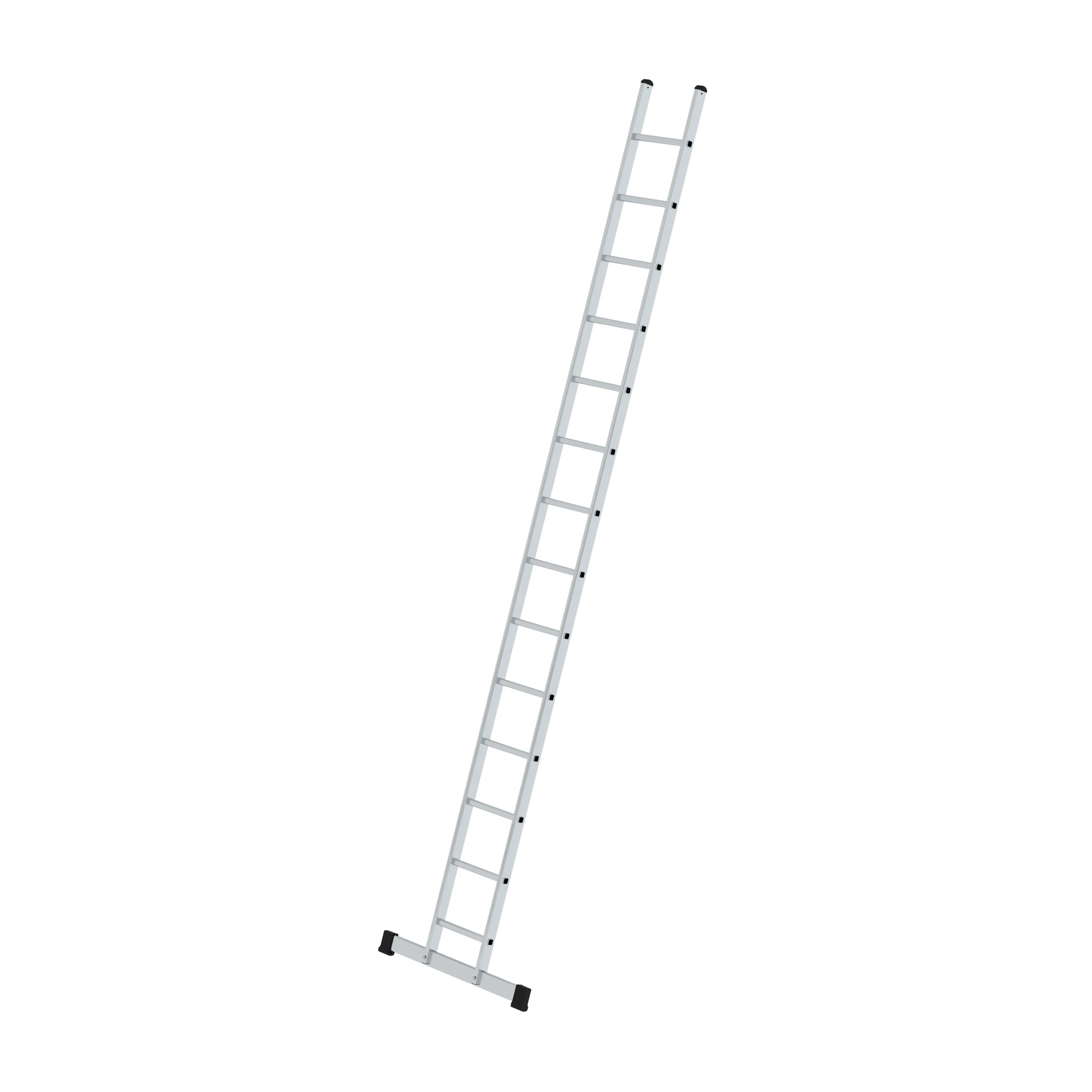 MUNK | Sprossen-Anlegeleiter 350 mm breit mit Standard-Traverse 14 Sprossen