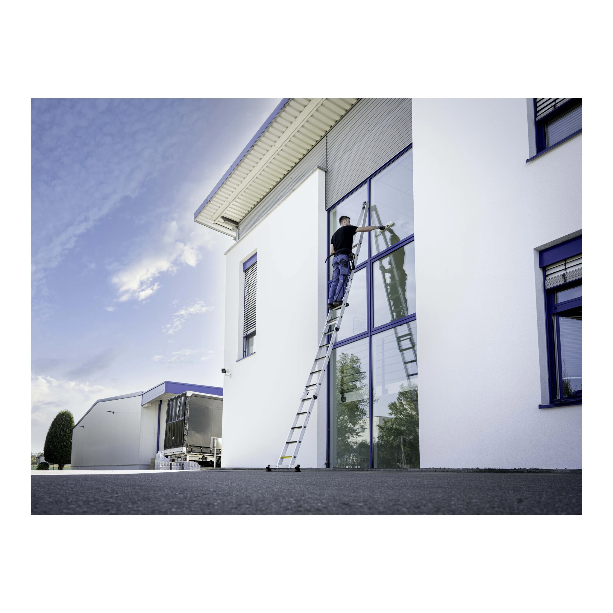 MUNK | Stufen-Glasreinigerleiter Oberteil mit clip-step R13 4 Stufen – Bild 2