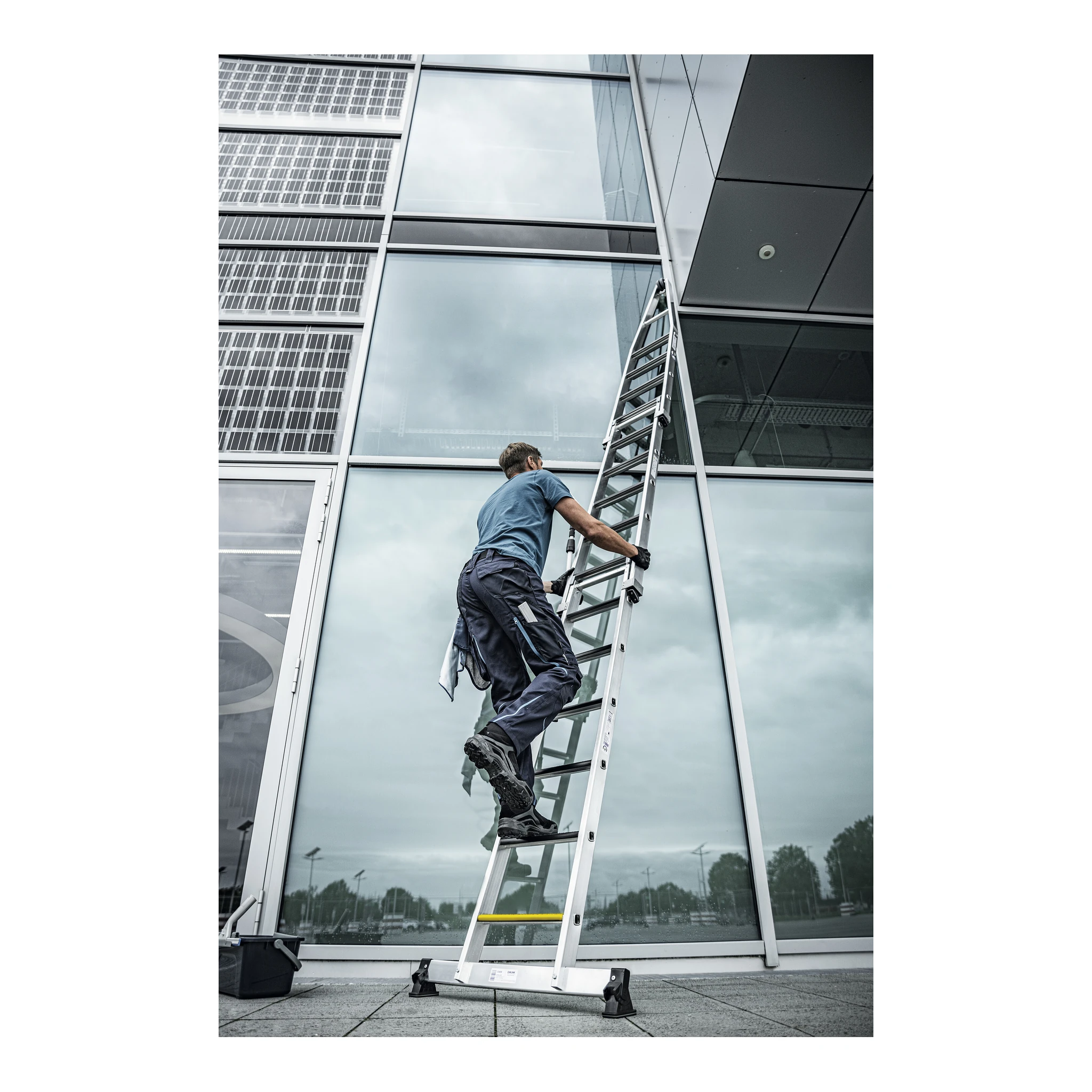 MUNK | Stufen-Glasreinigerleiter Oberteil mit clip-step R13 4 Stufen – Bild 4