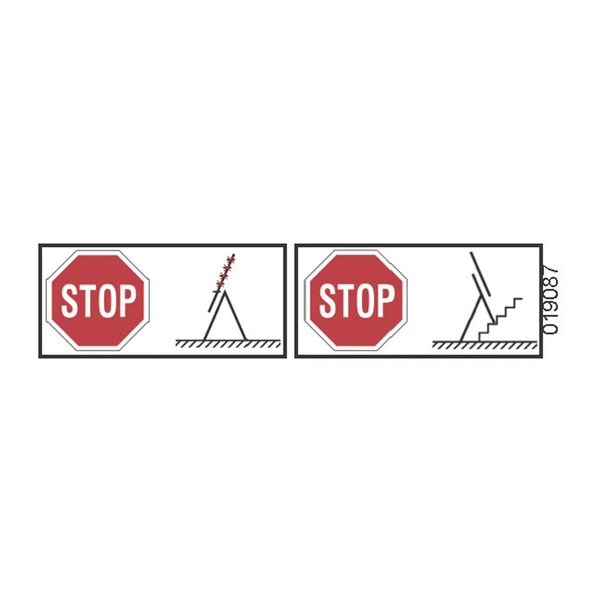MUNK | Sprossen-Aufkleber für Mehrzweckleiter (Stop) Aufkleber 19087