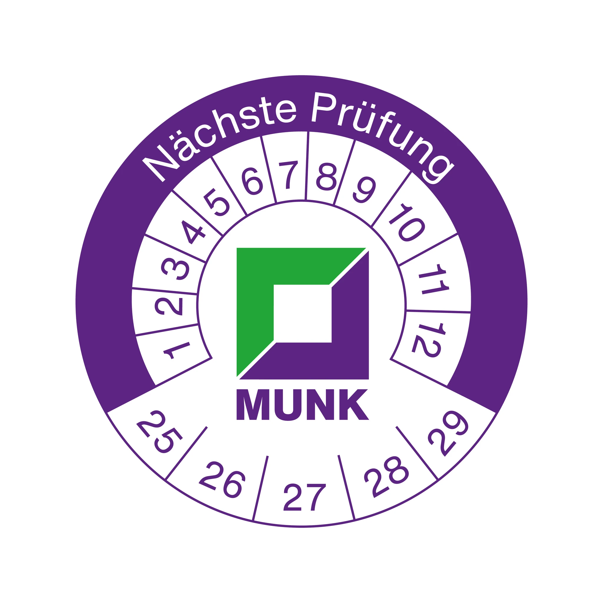 MUNK | Prüfplakette 40 x 40 mm