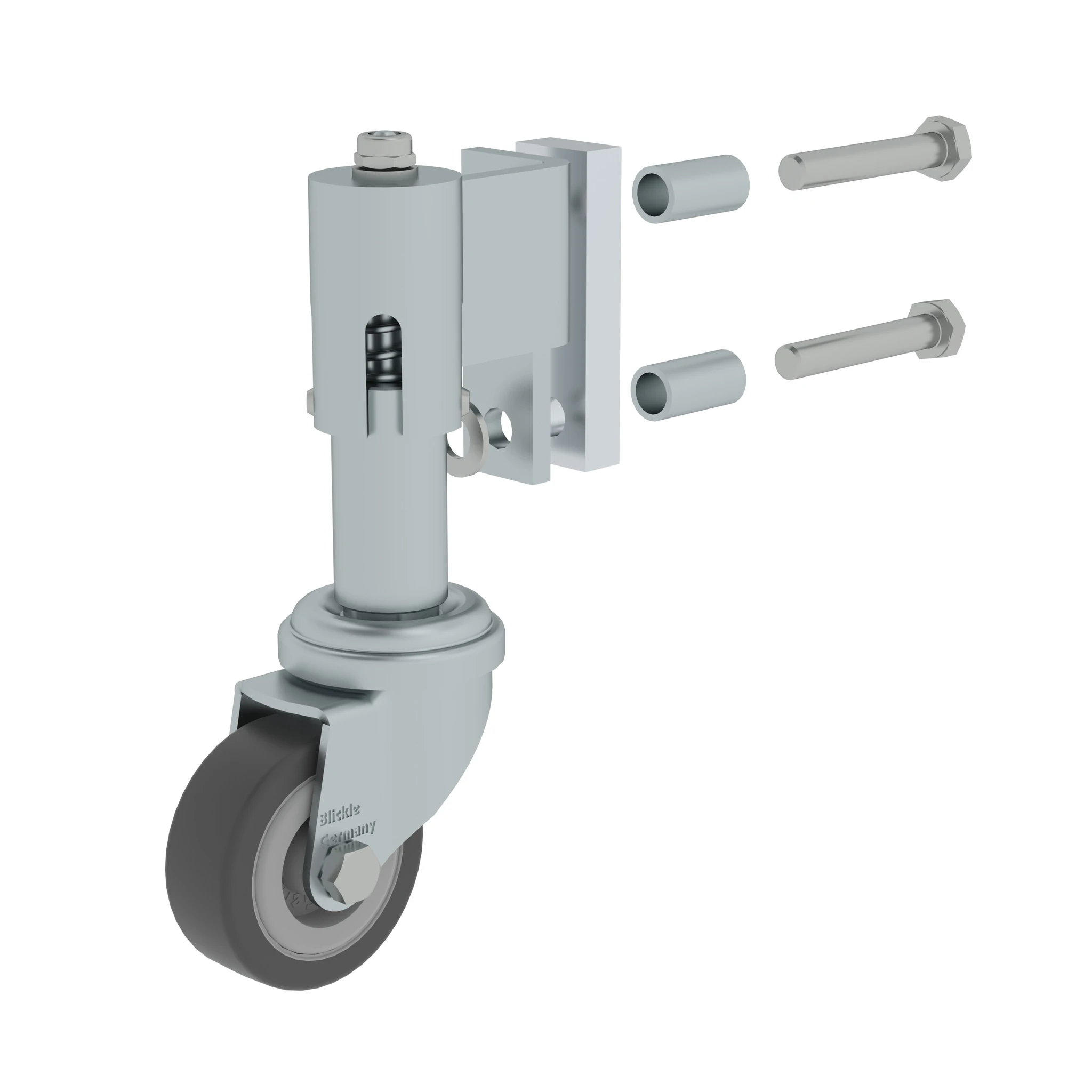 MUNK | Feder-Lenkrolle für Stufenleiter links Ø 50 mm