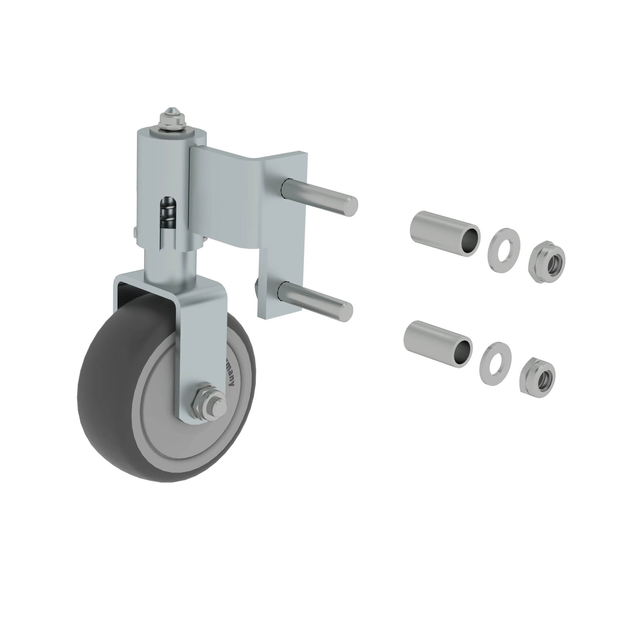MUNK | Feder-Bockrolle für Stufenleiter links Ø 80 mm