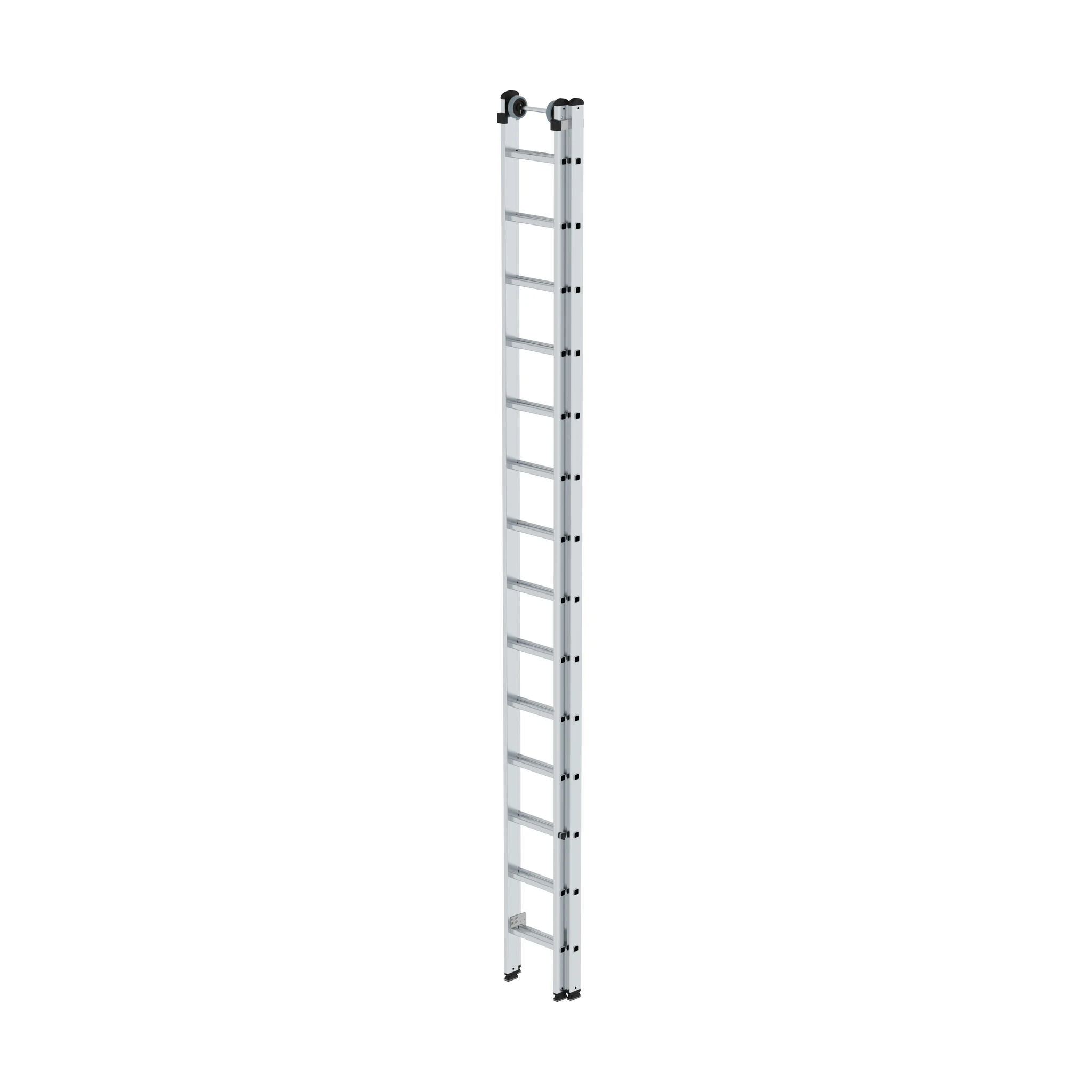 MUNK | Sprossen-Schiebeleiter 2-teilig ohne Traverse 2x14 Sprossen – Bild 2