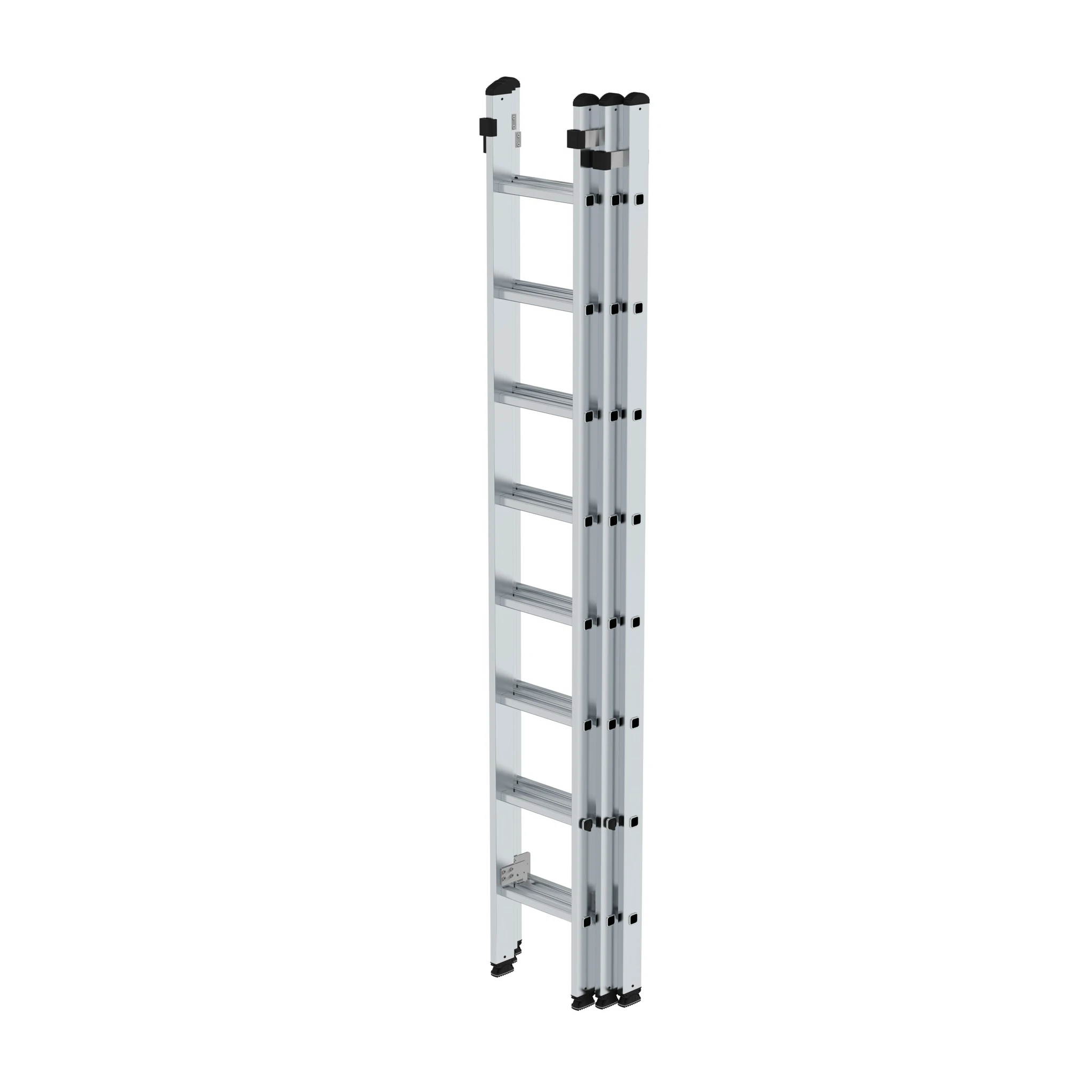 MUNK | Sprossen-Schiebeleiter 3-teilig ohne Traverse 3x8 Sprossen – Bild 2