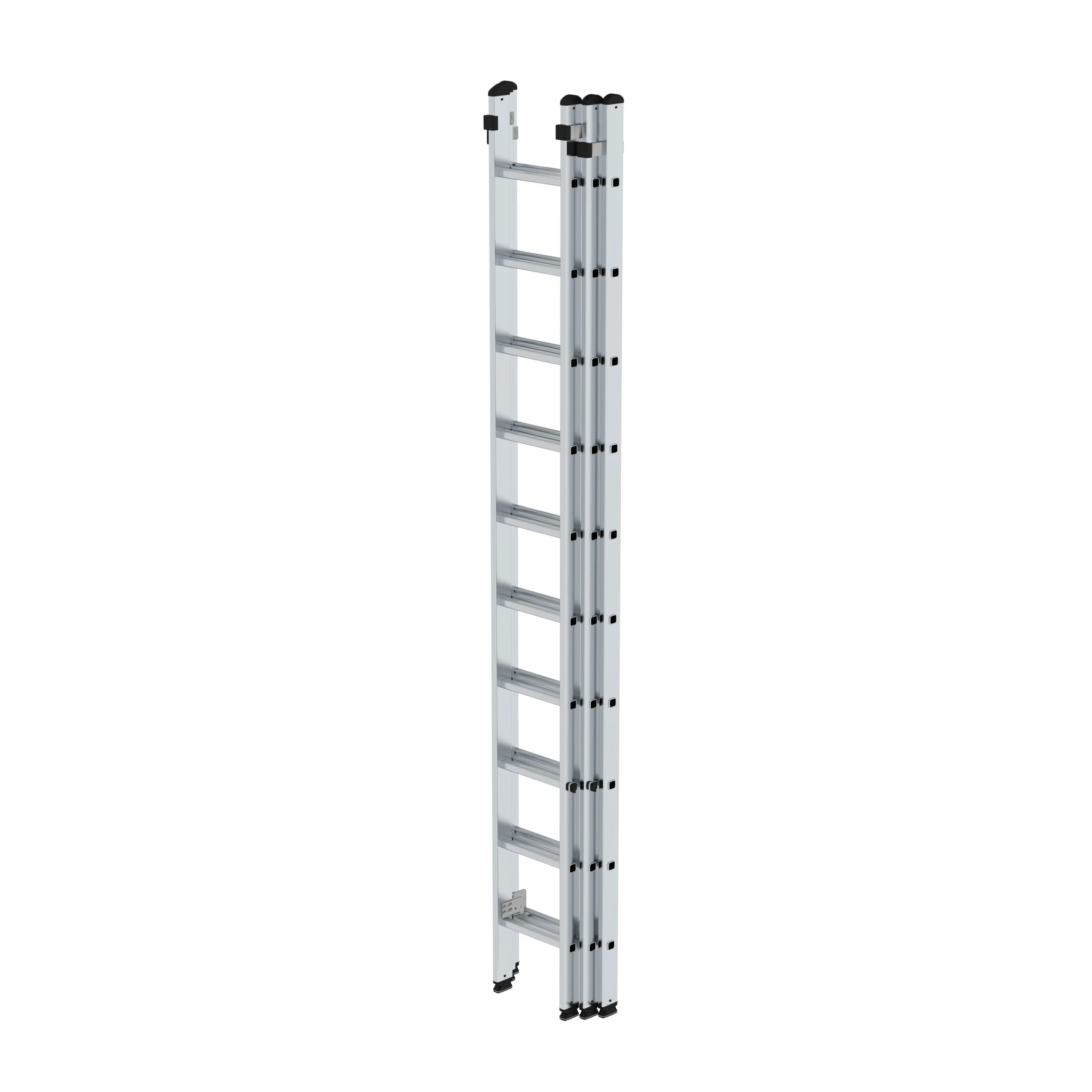MUNK | Sprossen-Schiebeleiter 3-teilig ohne Traverse 3x10 Sprossen – Bild 2