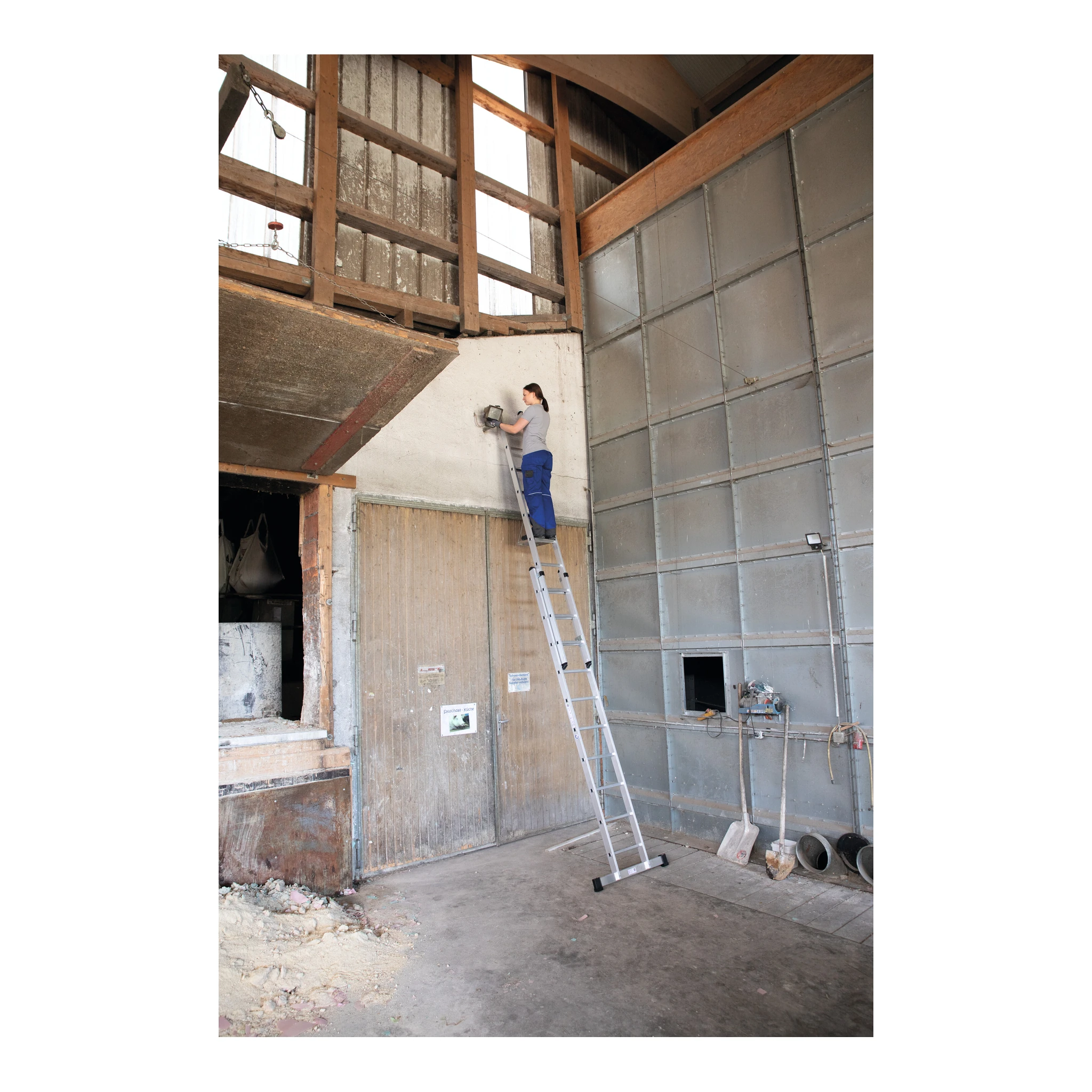 MUNK | Sprossen-Schiebeleiter 2-teilig mit Standard-Traverse 2x10 Sprossen – Bild 4