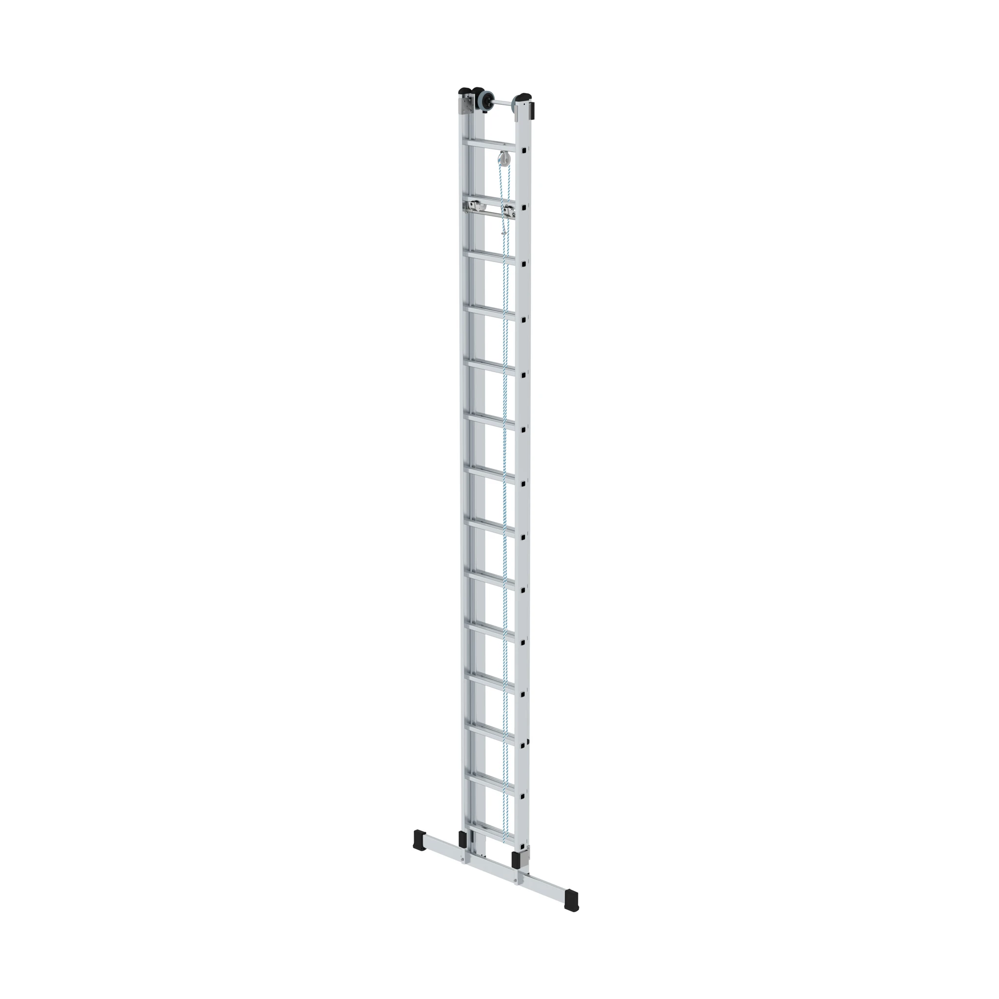 MUNK | Sprossen-Seilzugleiter 2-teilig mit Standard-Traverse 2x14 Sprossen – Bild 2