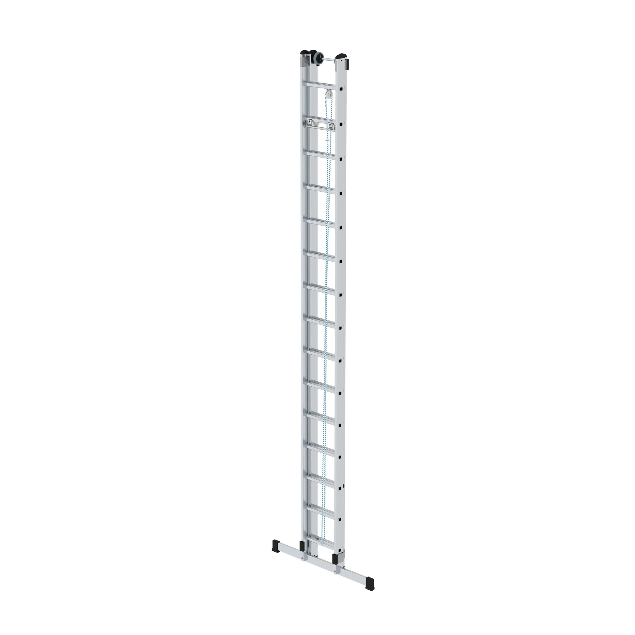 MUNK | Sprossen-Seilzugleiter 2-teilig mit Standard-Traverse 2x15 Sprossen – Bild 2