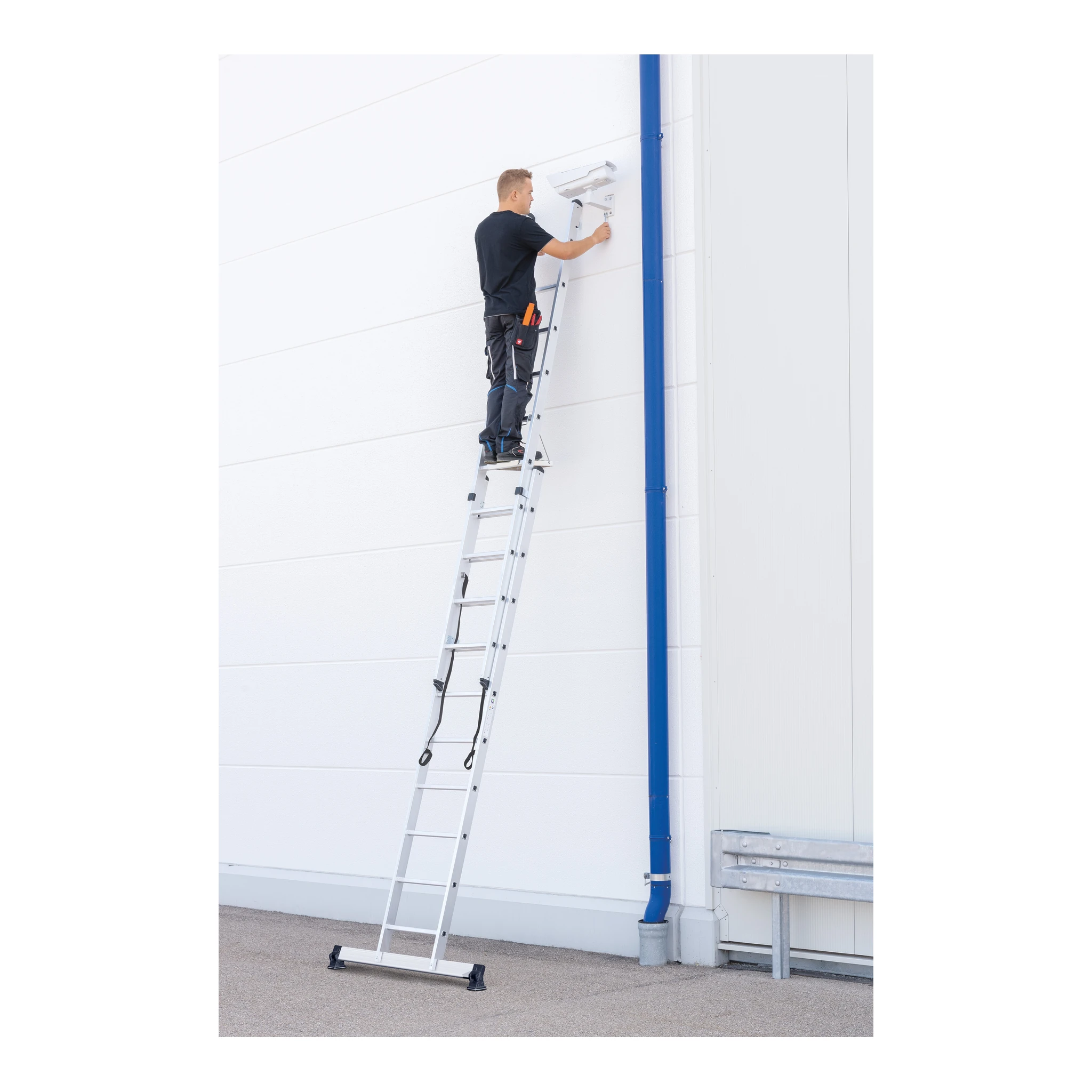 MUNK | Mehrzweckleiter 2-teilig mit nivello®-Traverse 2x10 Sprossen