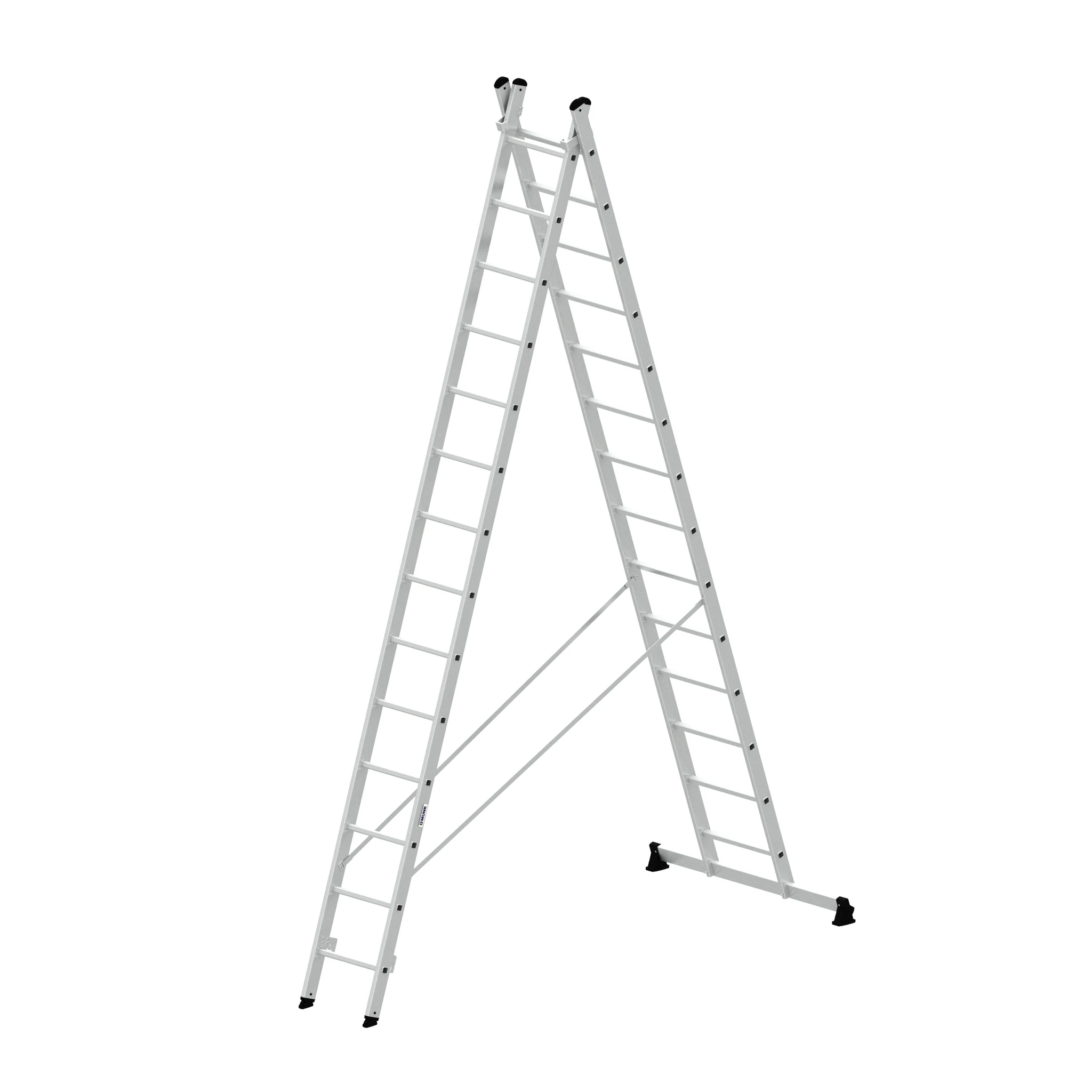 MUNK | Mehrzweckleiter 2-teilig mit nivello®-Traverse 2x14 Sprossen