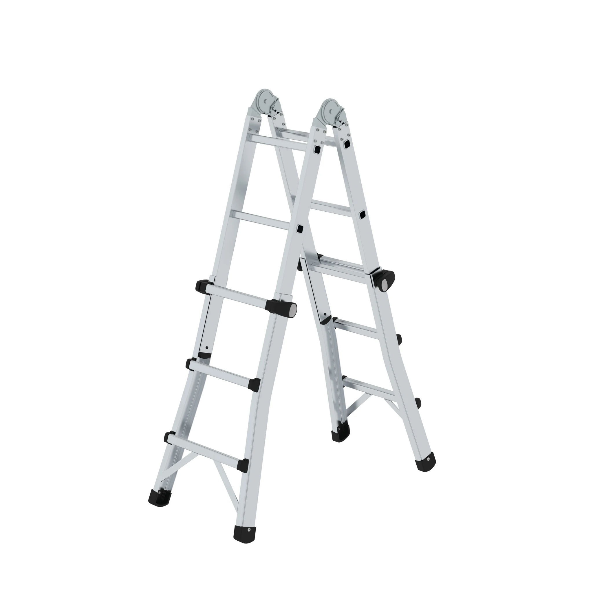 MUNK | Sprossen-Teleskopleiter 4-teilig ohne Traverse 4x3 Sprossen – Bild 3