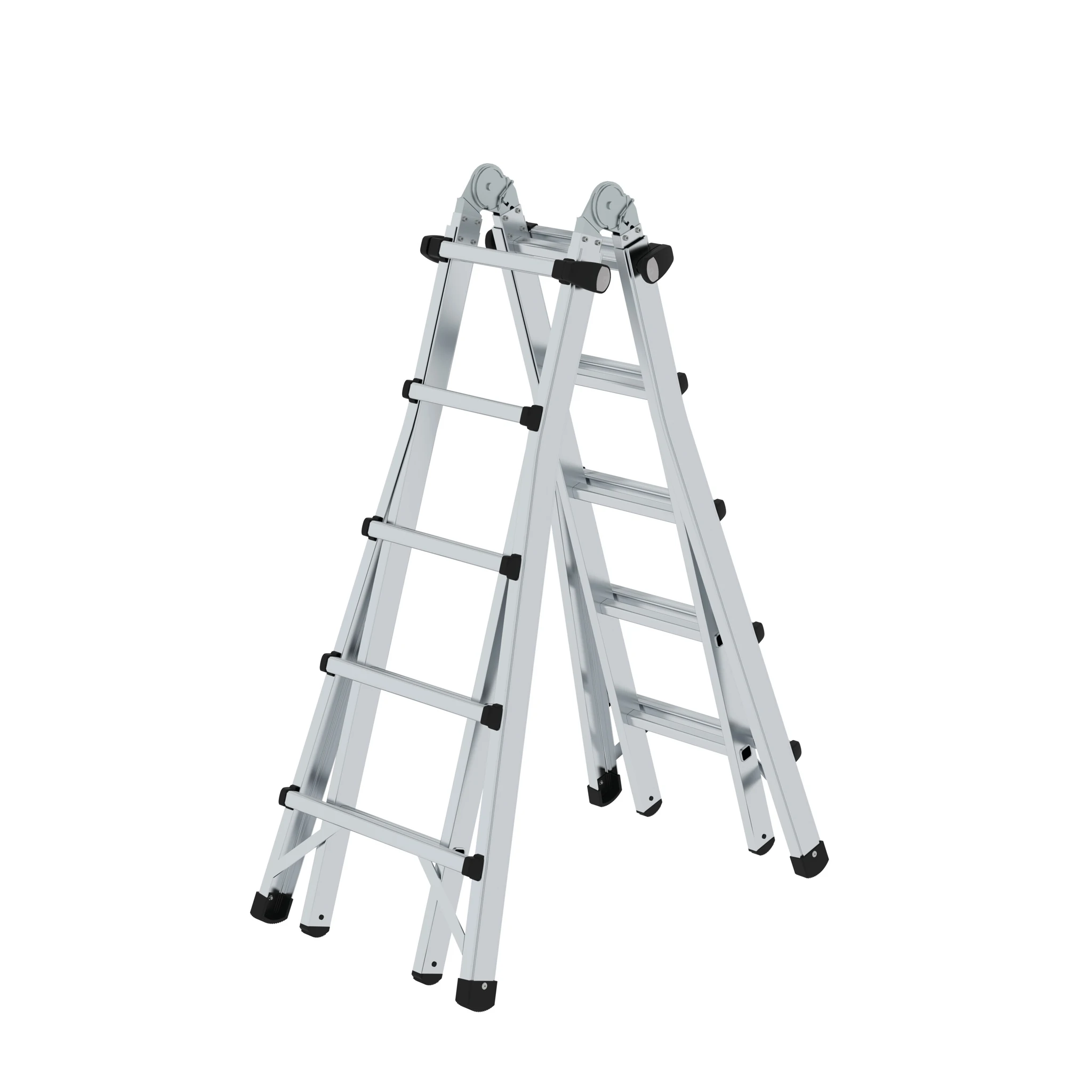 MUNK | Sprossen-Teleskopleiter 4-teilig ohne Traverse 4x5 Sprossen