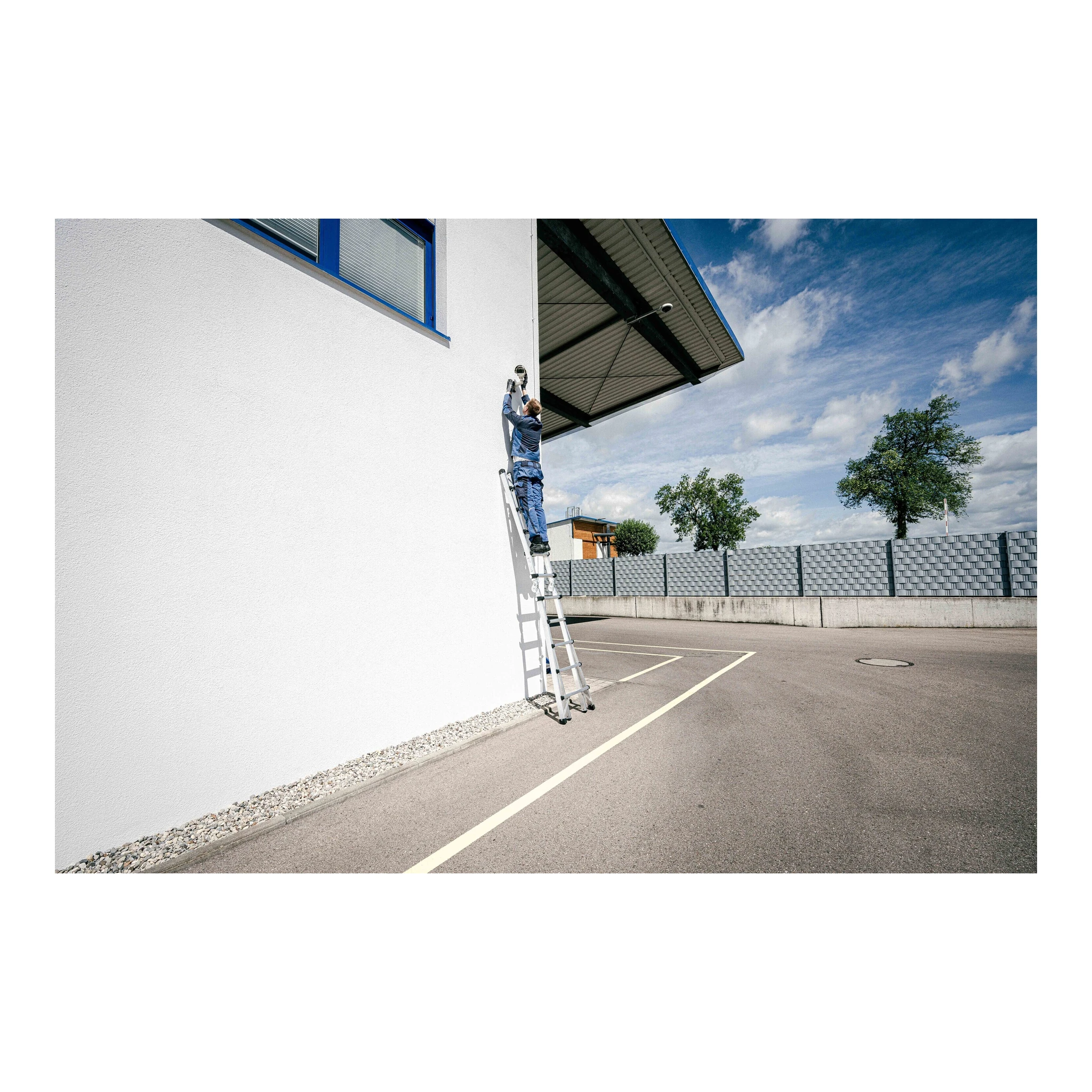 MUNK | Sprossen-Teleskopleiter 4-teilig ohne Traverse 4x3 Sprossen – Bild 8