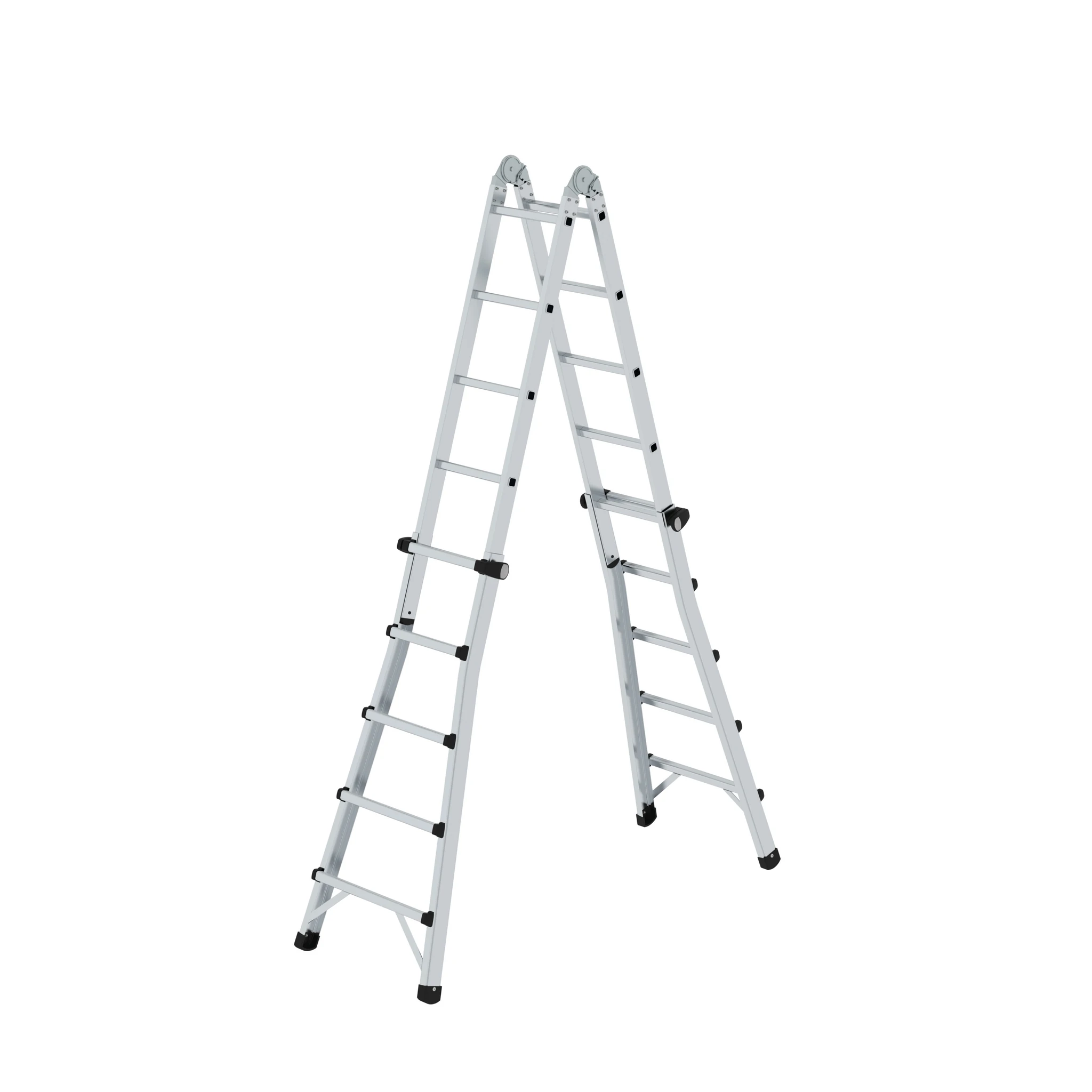 MUNK | Sprossen-Teleskopleiter 4-teilig ohne Traverse 4x5 Sprossen – Bild 3