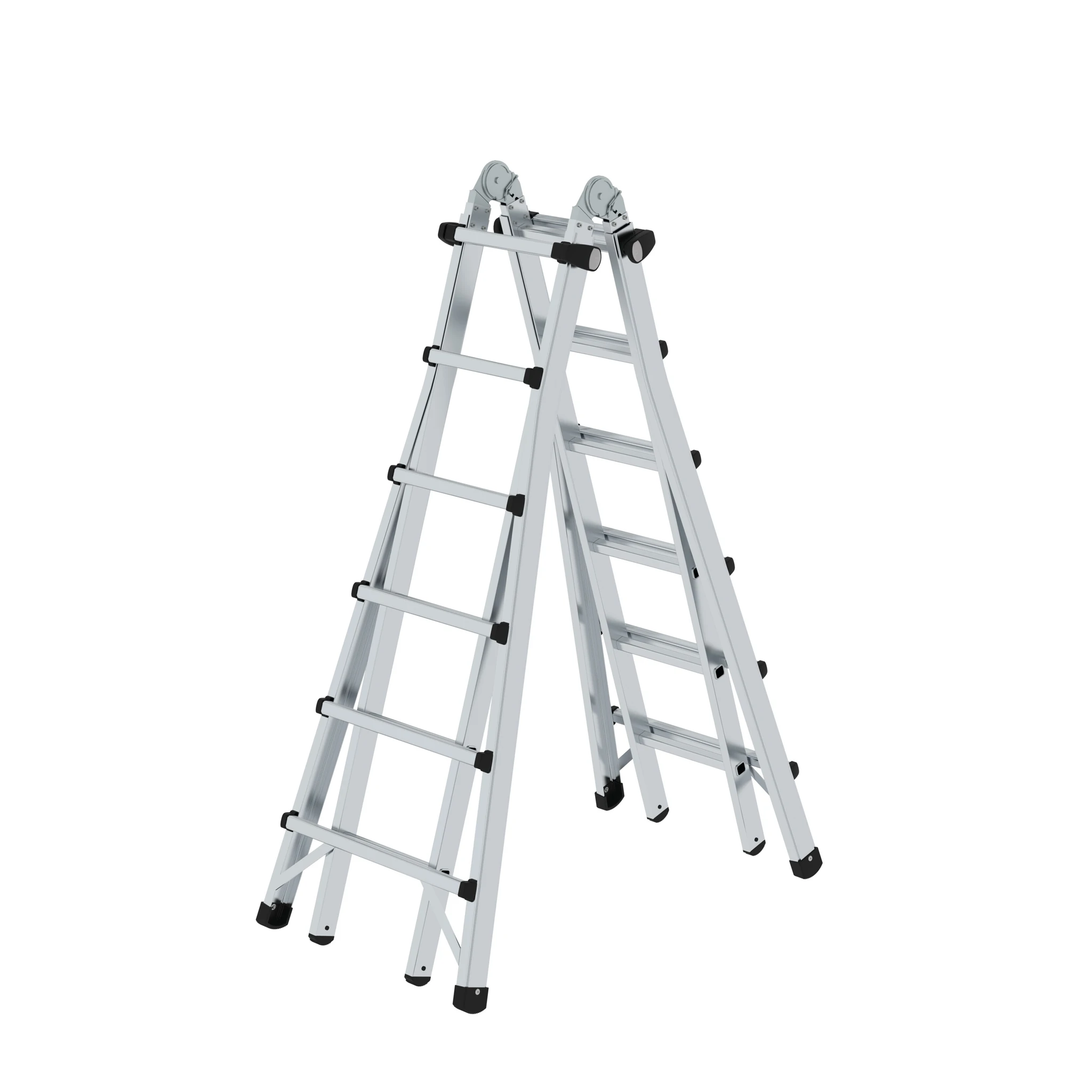 MUNK | Sprossen-Teleskopleiter 4-teilig ohne Traverse 4x6 Sprossen