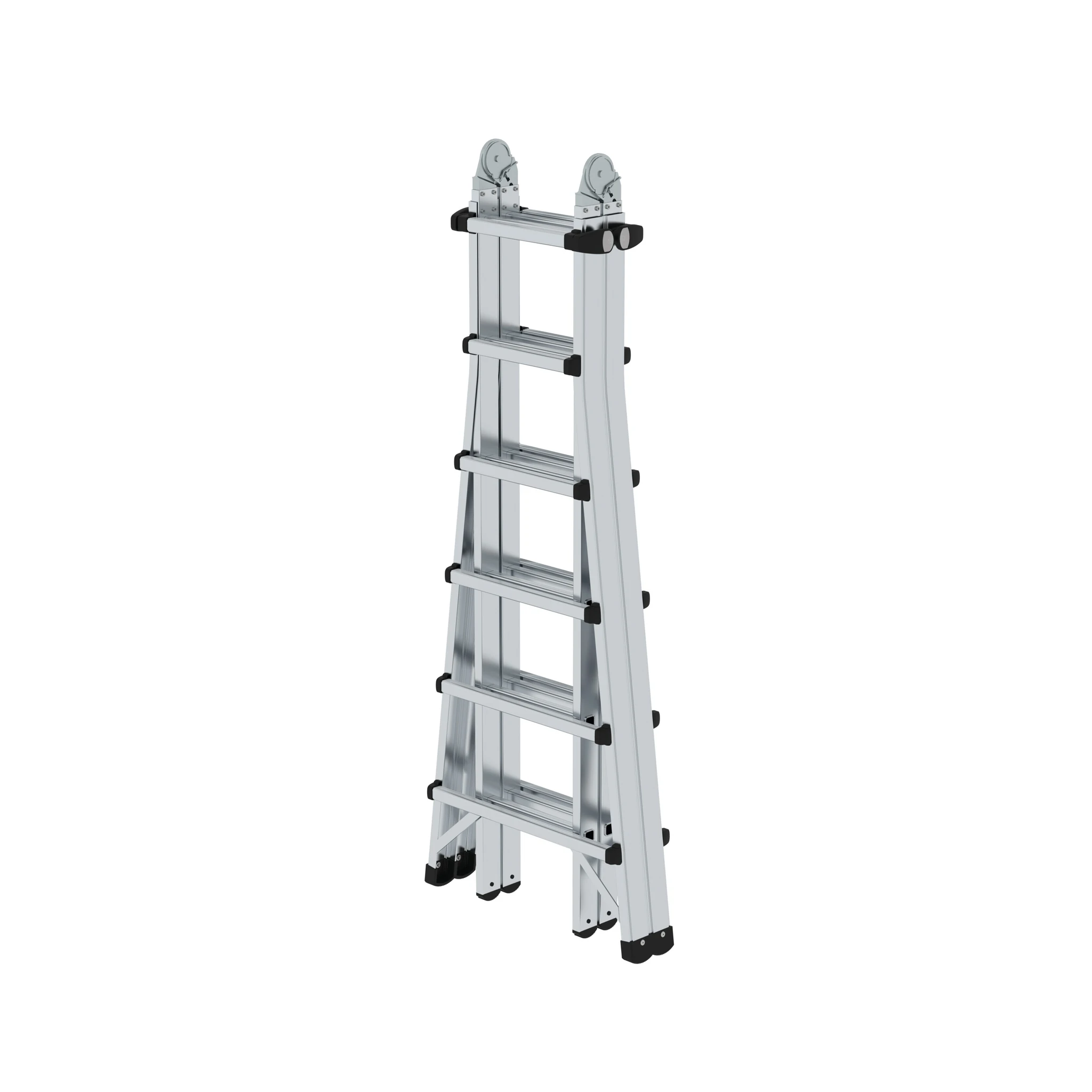 MUNK | Sprossen-Teleskopleiter 4-teilig ohne Traverse 4x6 Sprossen – Bild 2