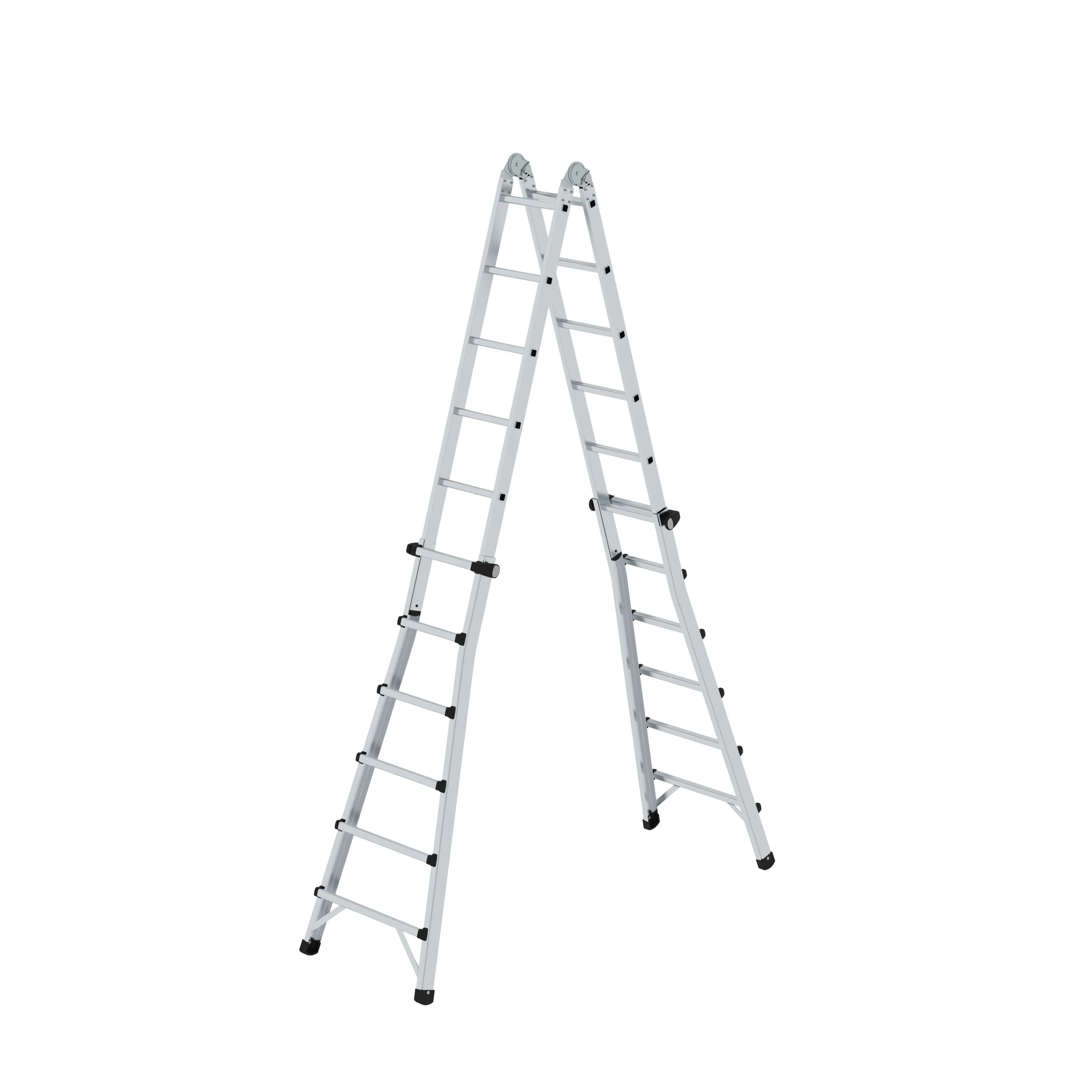 MUNK | Sprossen-Teleskopleiter 4-teilig ohne Traverse 4x6 Sprossen – Bild 3