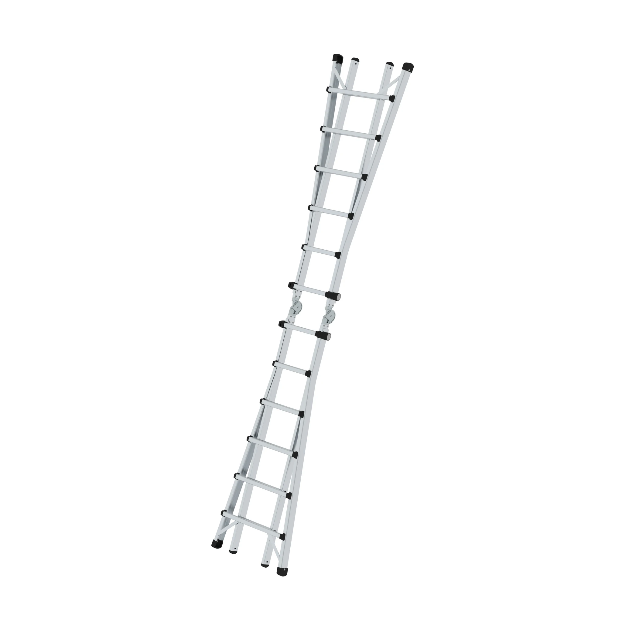 MUNK | Sprossen-Teleskopleiter 4-teilig ohne Traverse 4x6 Sprossen – Bild 4