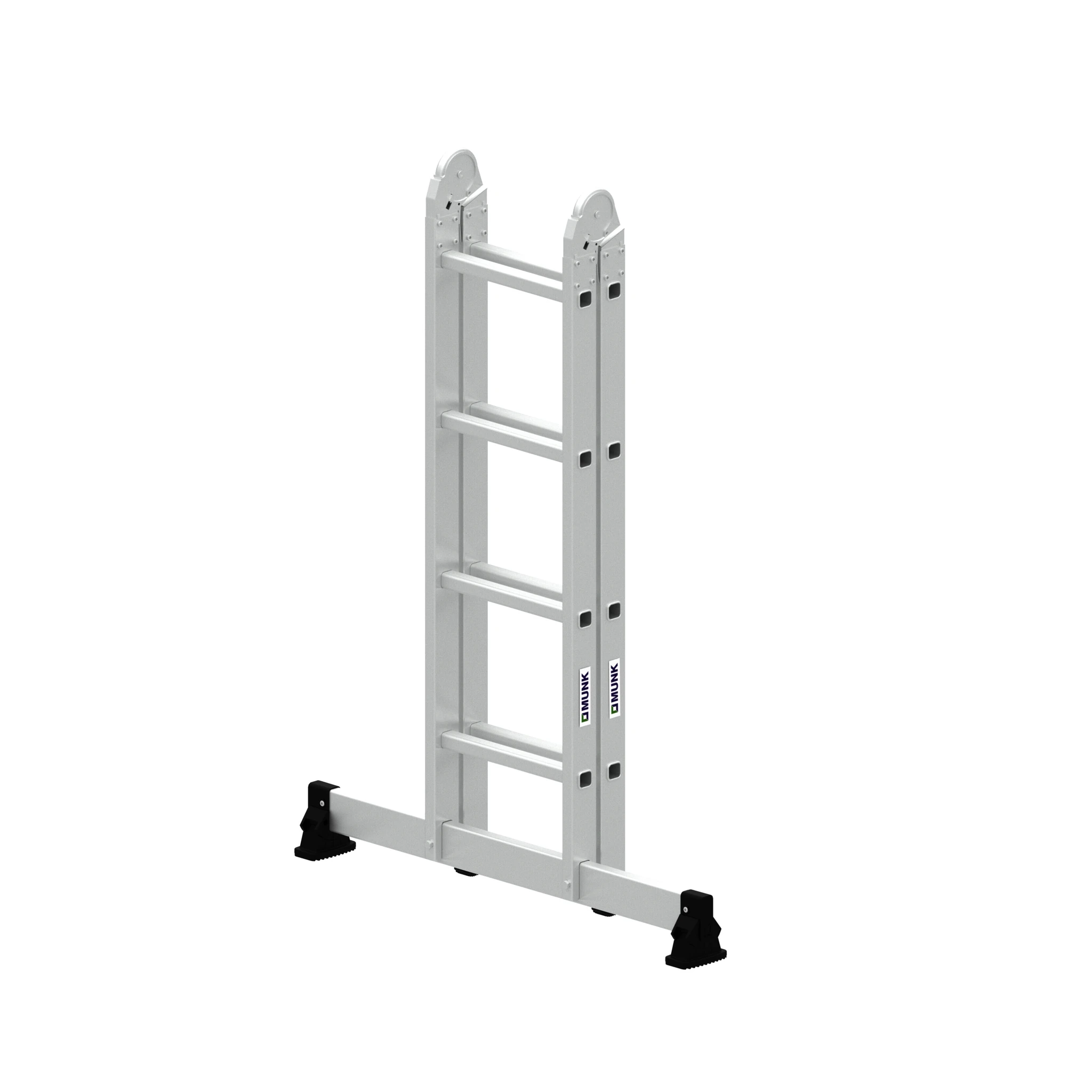 MUNK | Klappleiter 2-teilig mit nivello®-Traverse 2x4 Sprossen