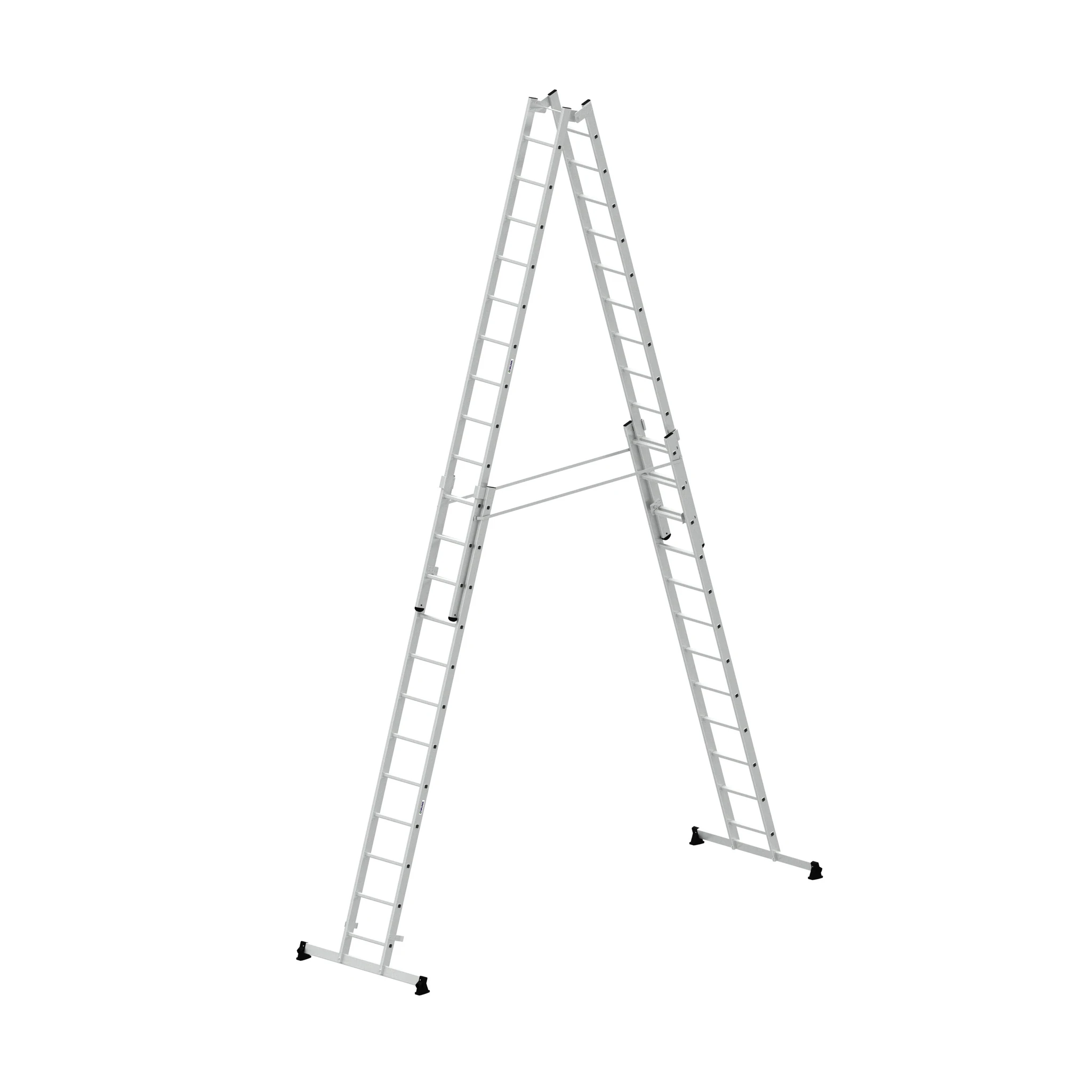 MUNK | Sprossen-Stehleiter 4-teilig mit nivello®-Traverse 4x12 Sprossen