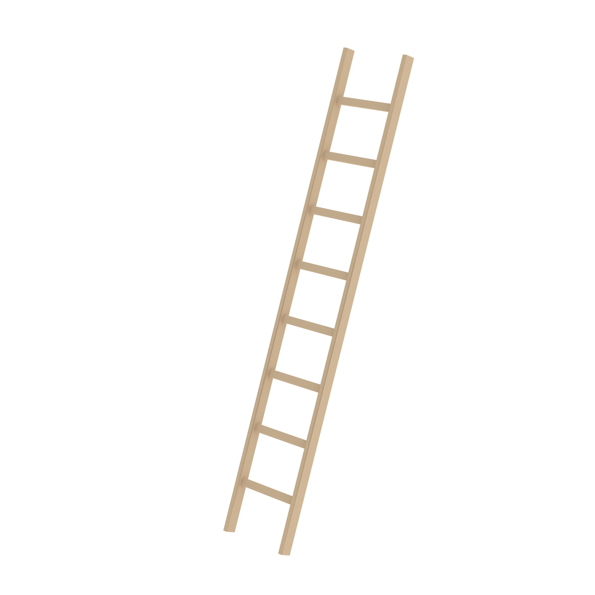 MUNK | Sprossen-Anlegeleiter Holz ohne Traverse 8 Sprossen