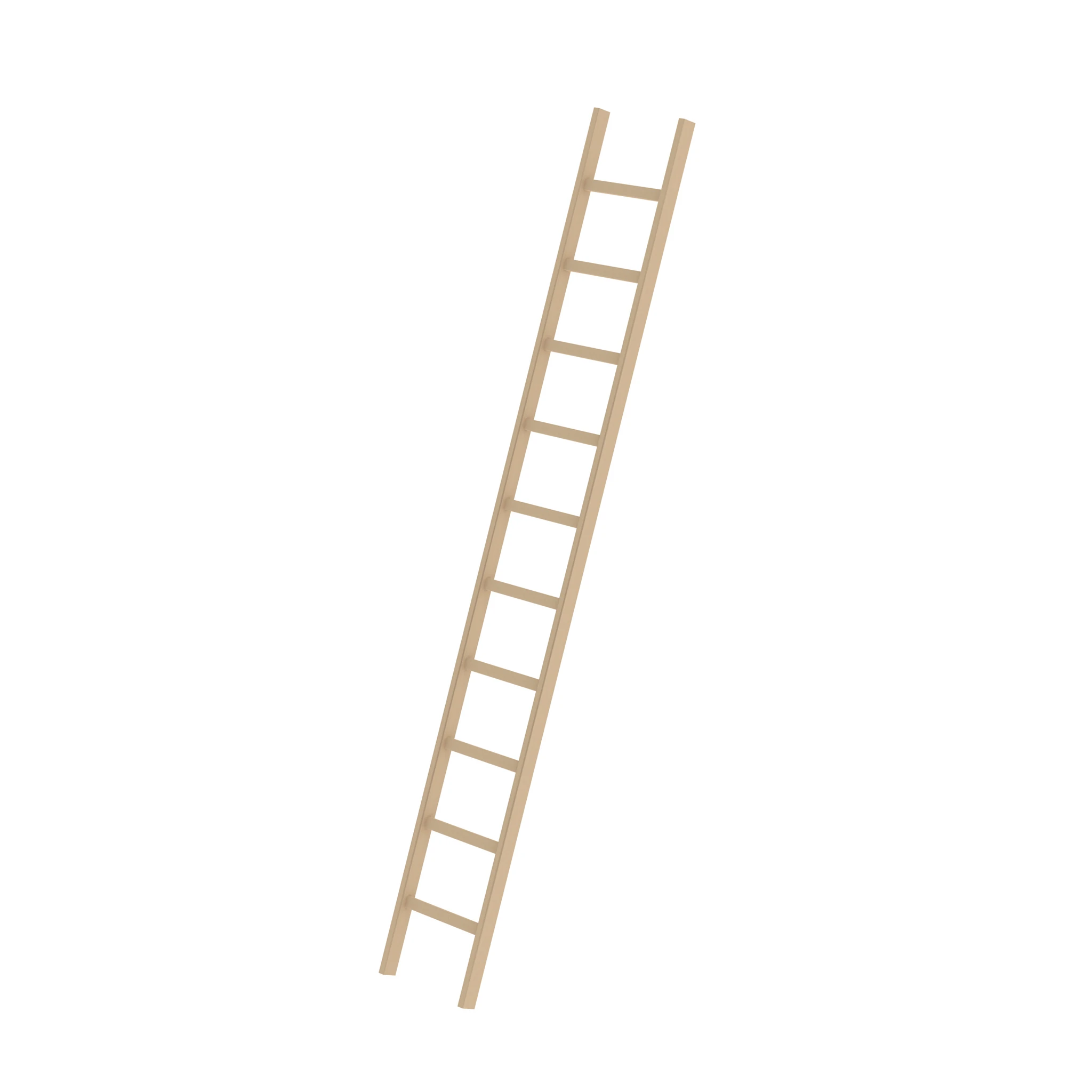 MUNK | Sprossen-Anlegeleiter Holz ohne Traverse 10 Sprossen