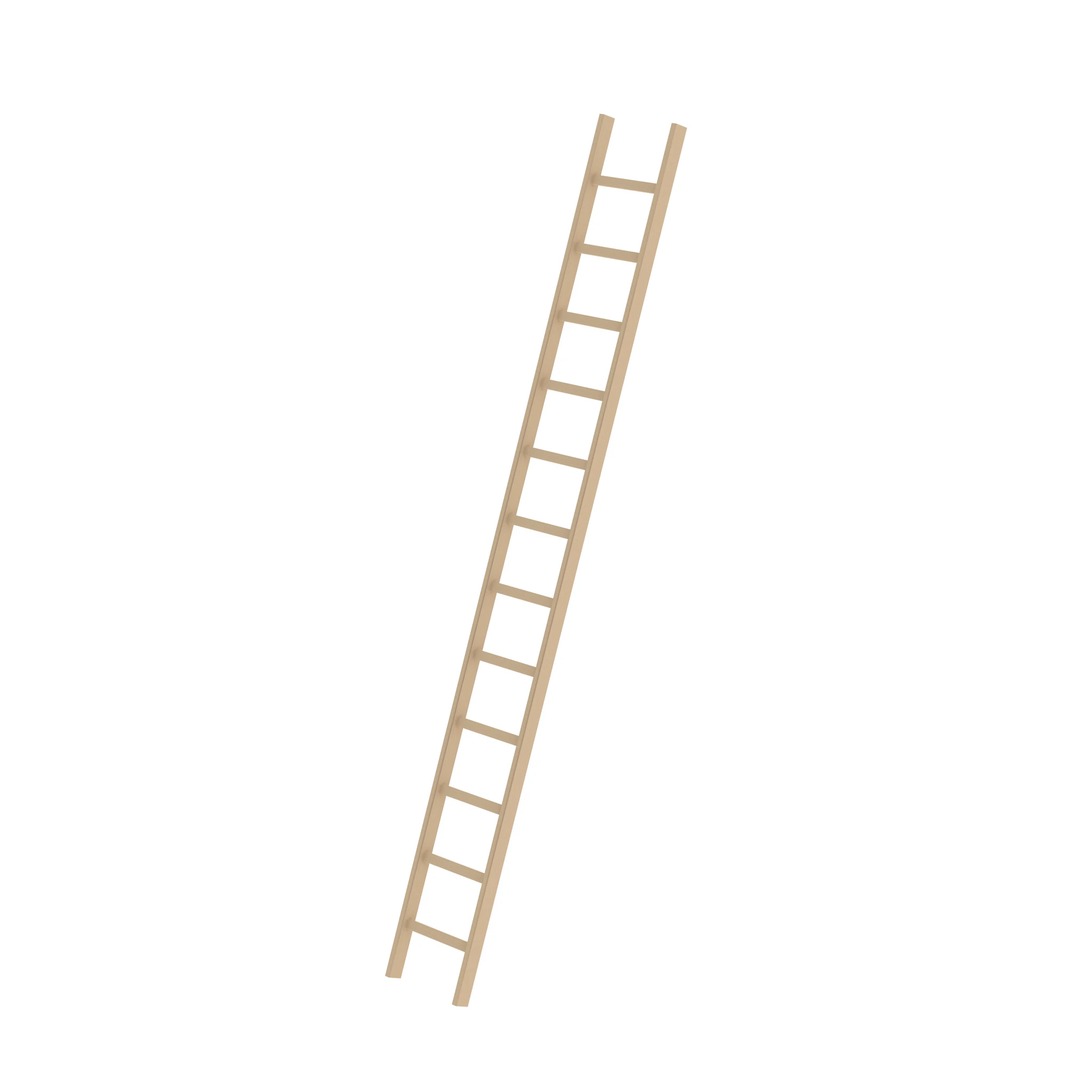 MUNK | Sprossen-Anlegeleiter Holz ohne Traverse 12 Sprossen