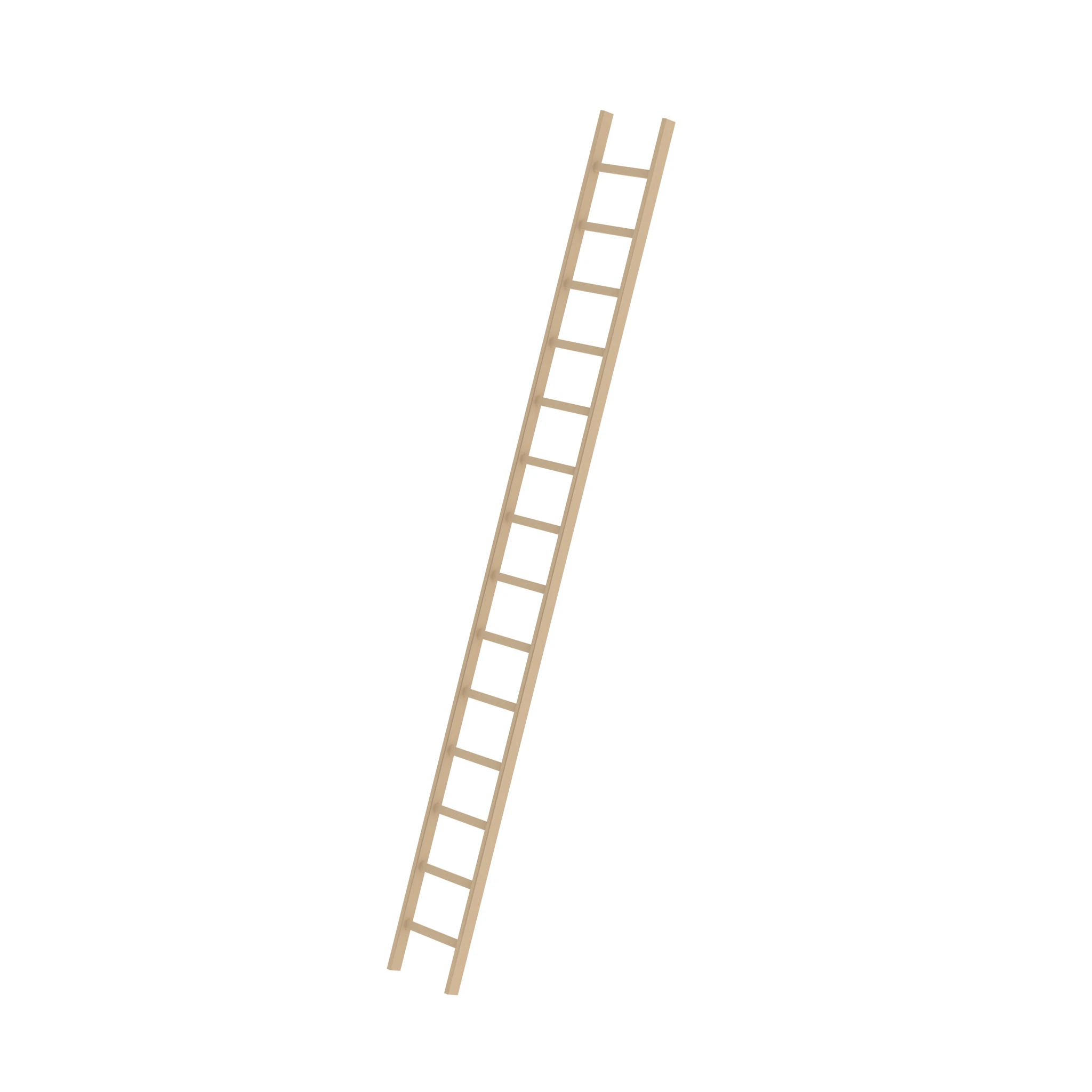 MUNK | Sprossen-Anlegeleiter Holz ohne Traverse 14 Sprossen