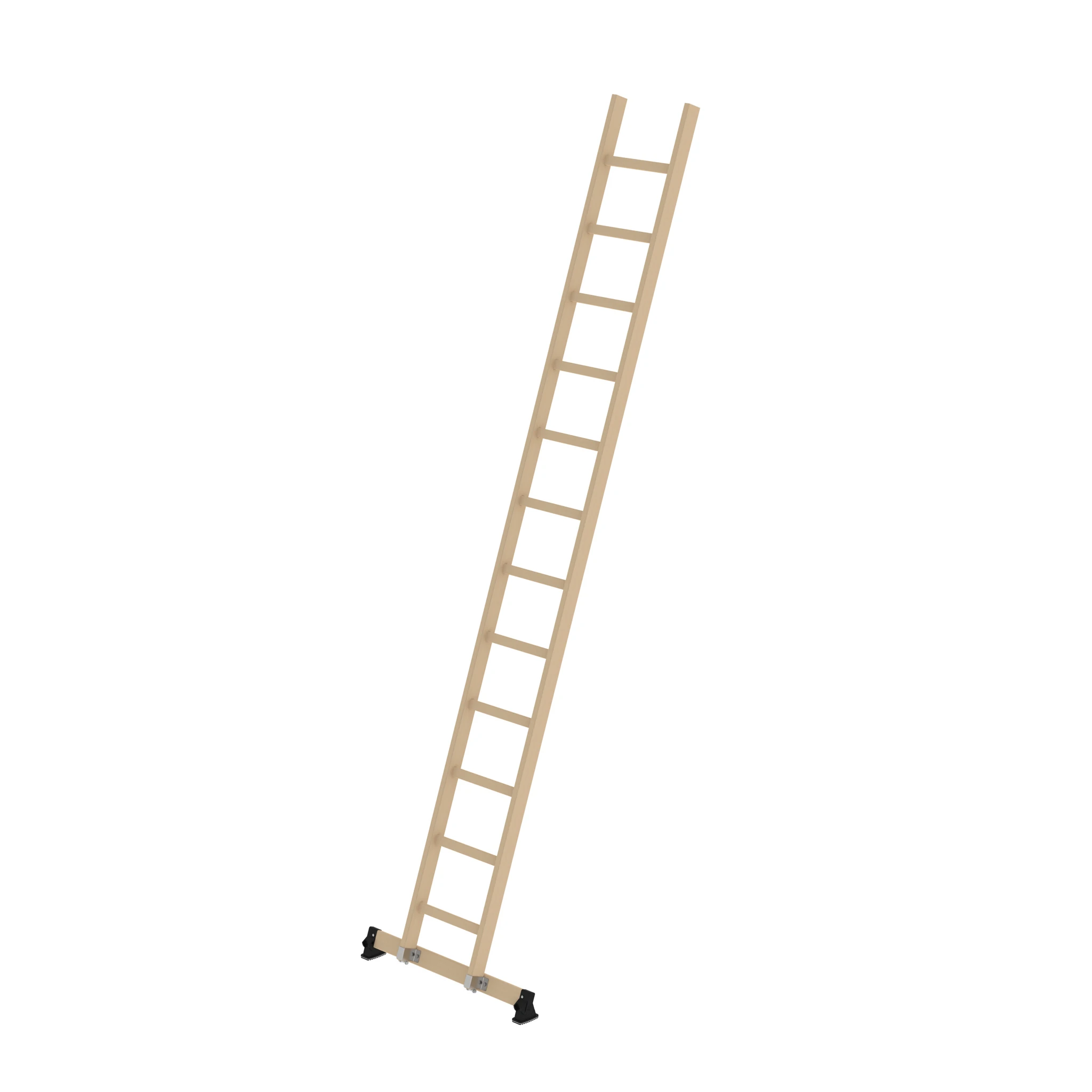 MUNK | Sprossen-Anlegeleiter Holz nivello®-Traverse 12 Sprossen