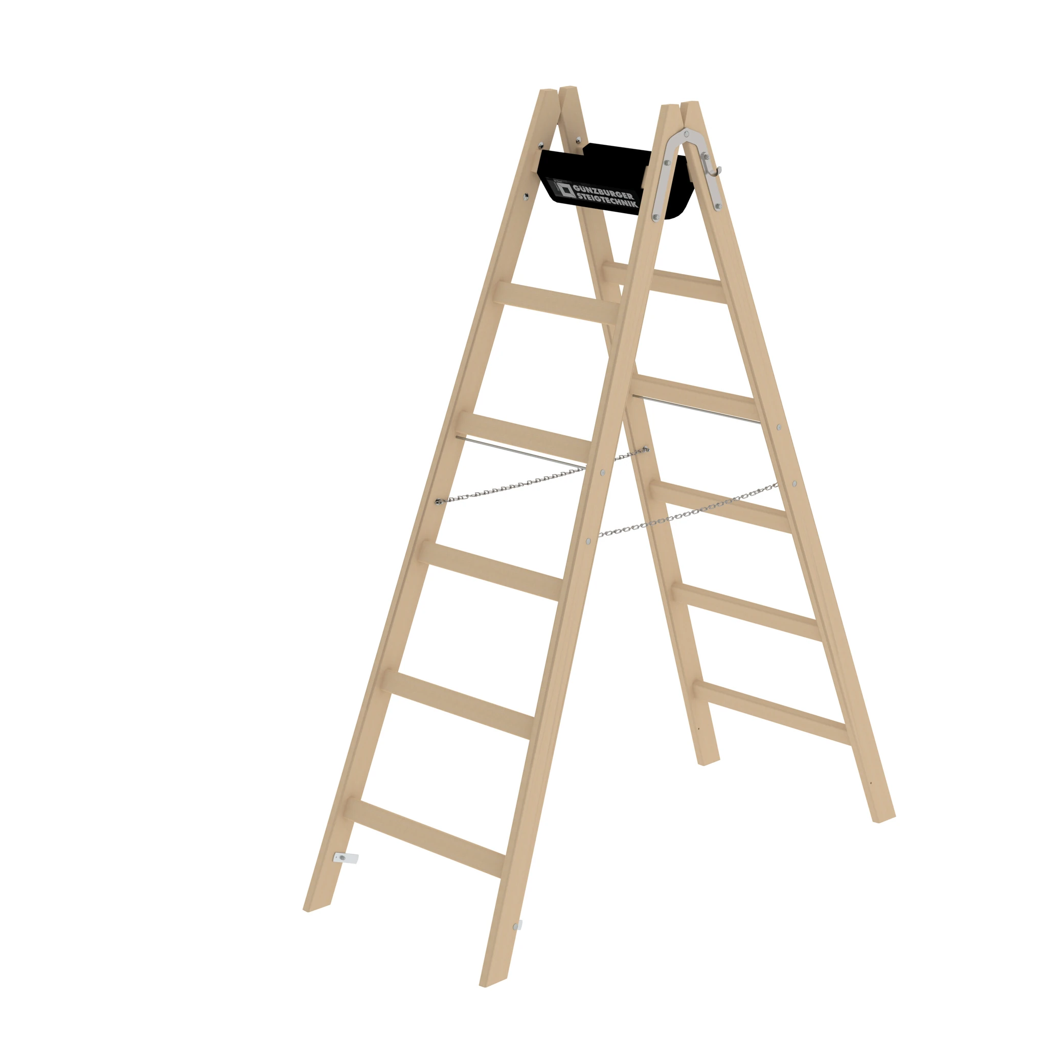 MUNK | Sprossen-Stehleiter Holz 2x6 Sprossen