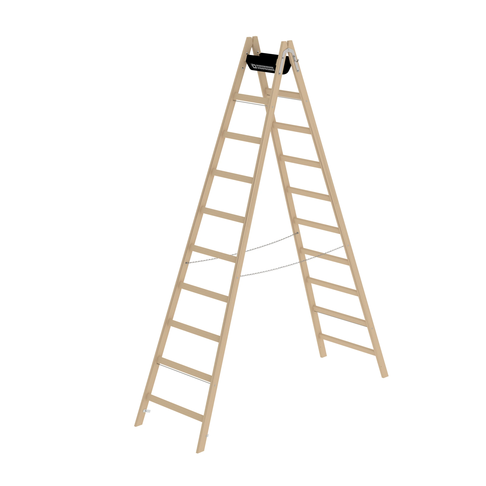 MUNK | Sprossen-Stehleiter Holz 2x10 Sprossen